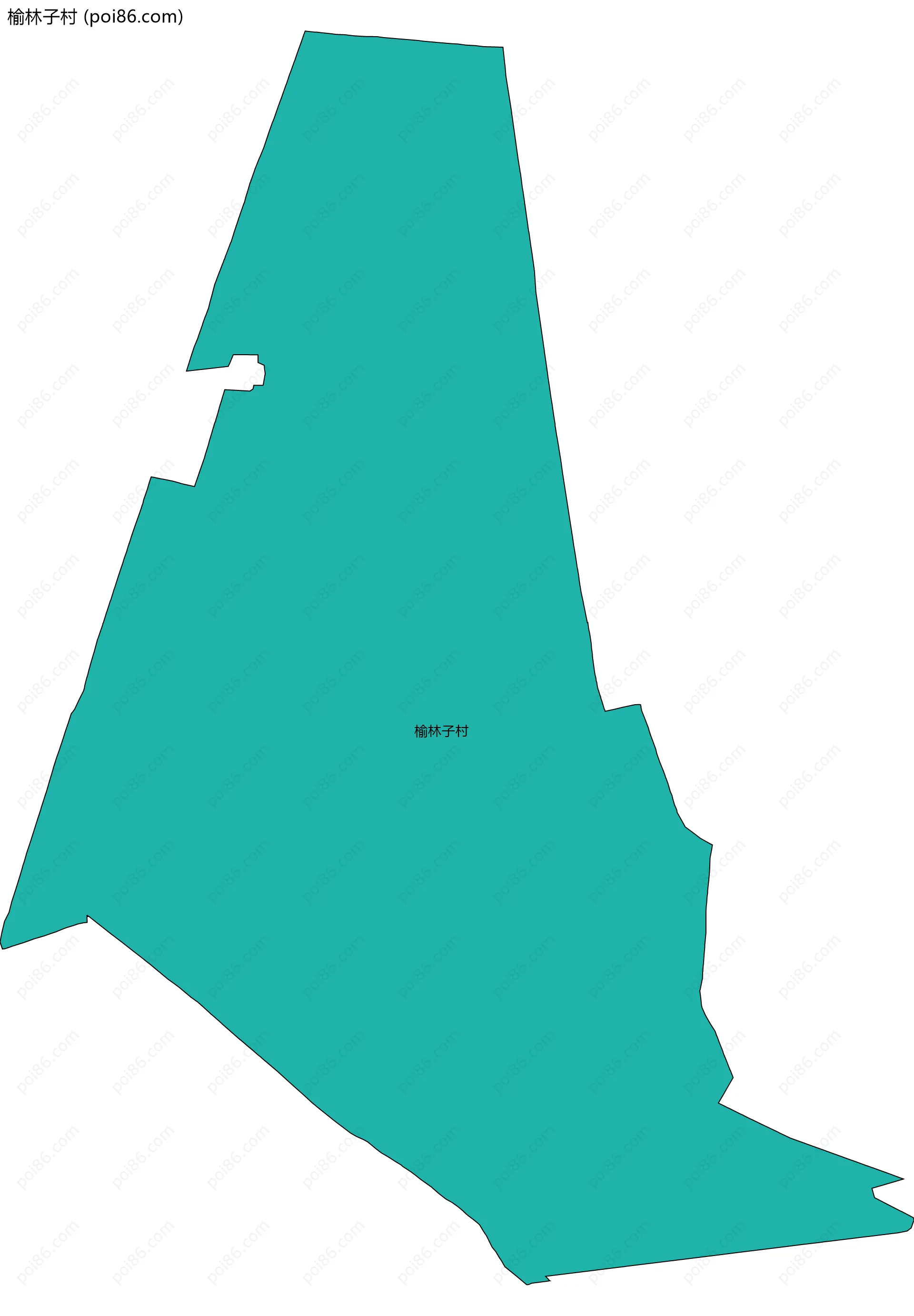 榆林子村边界地图