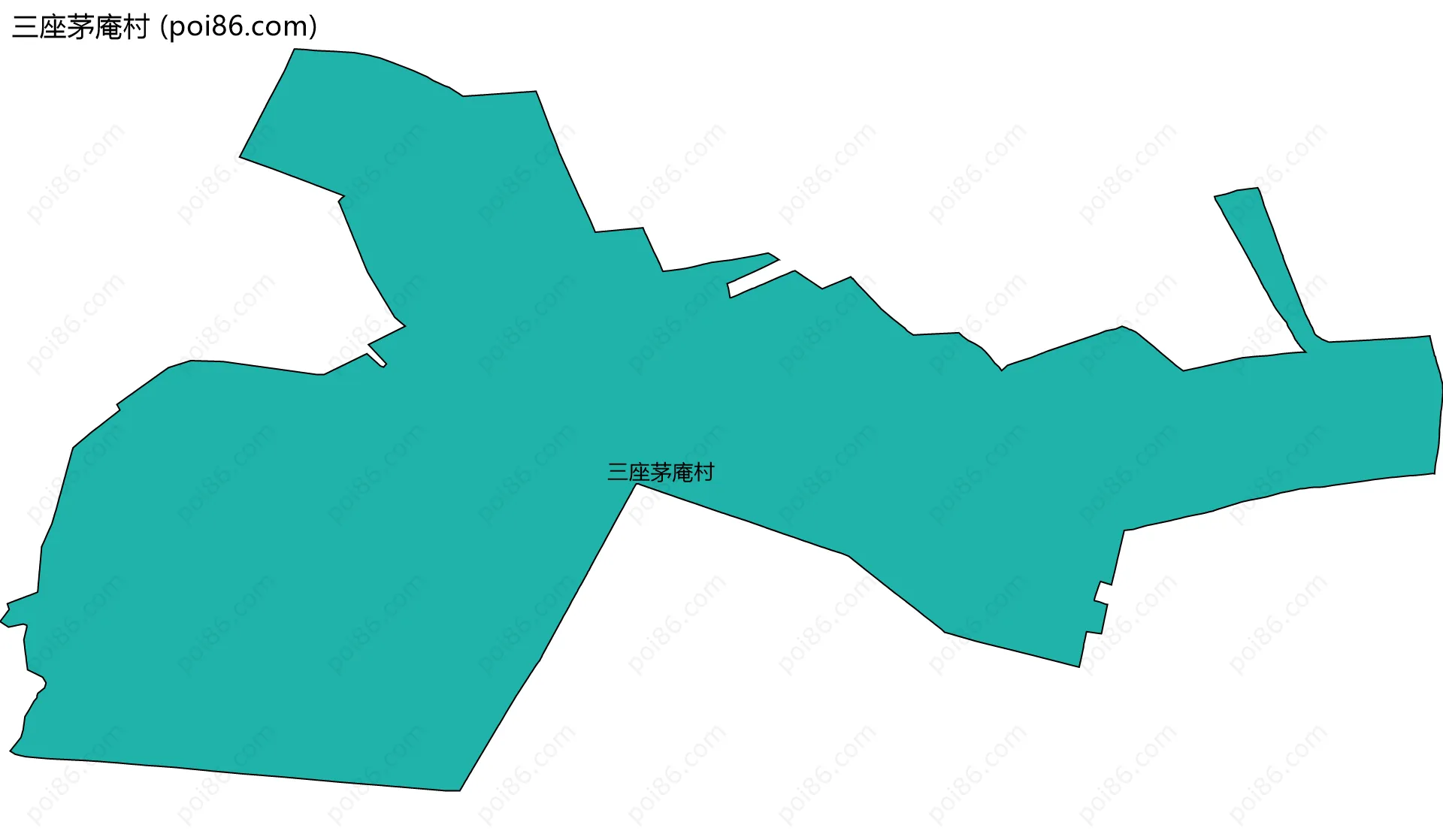 三座茅庵村边界地图