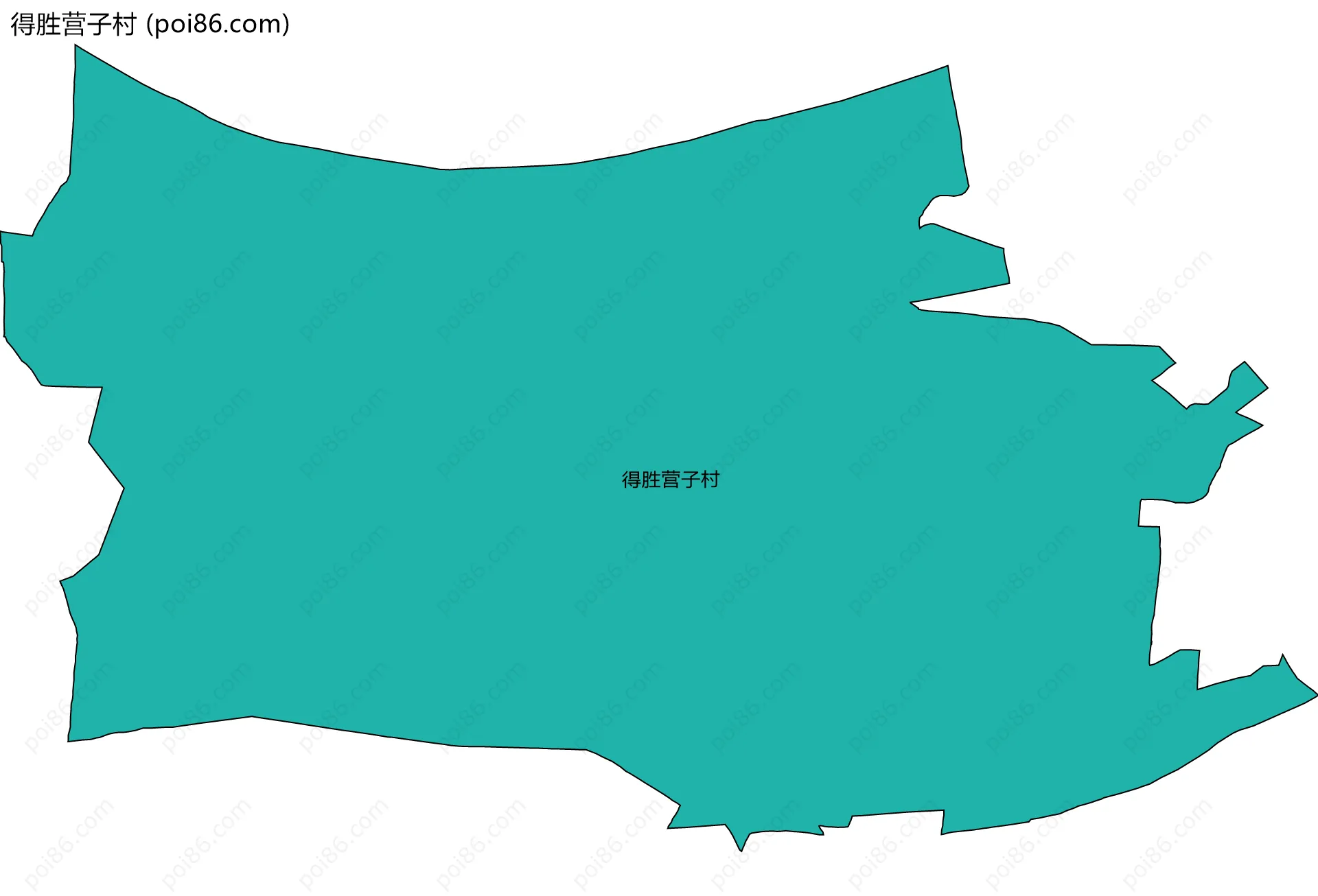 得胜营子村边界地图