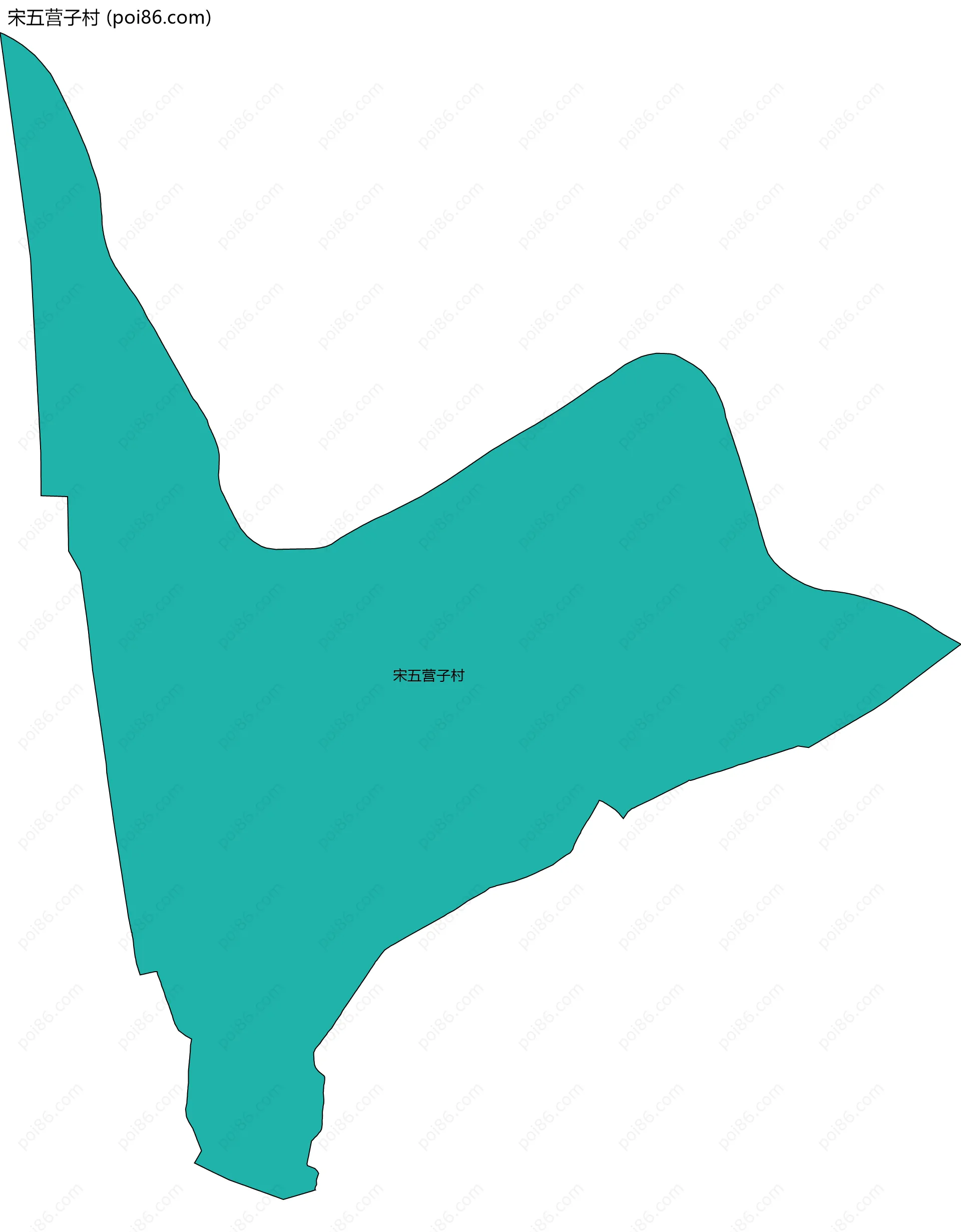 宋五营子村边界地图