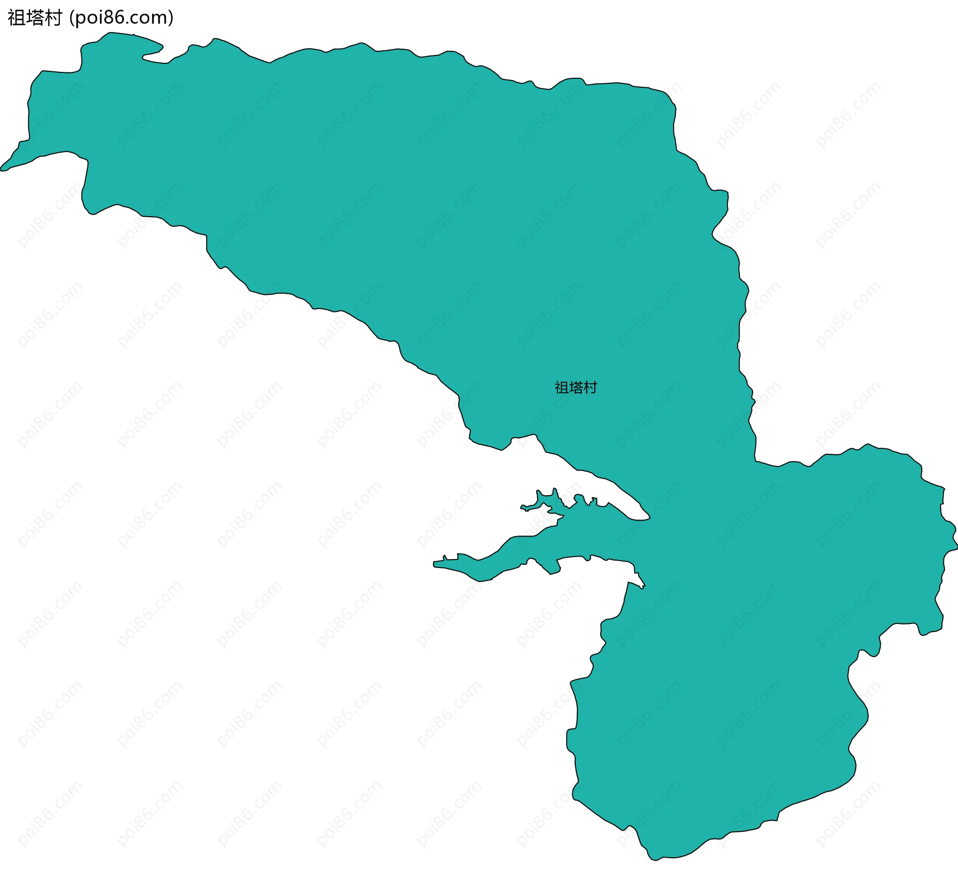 祖塔村边界地图