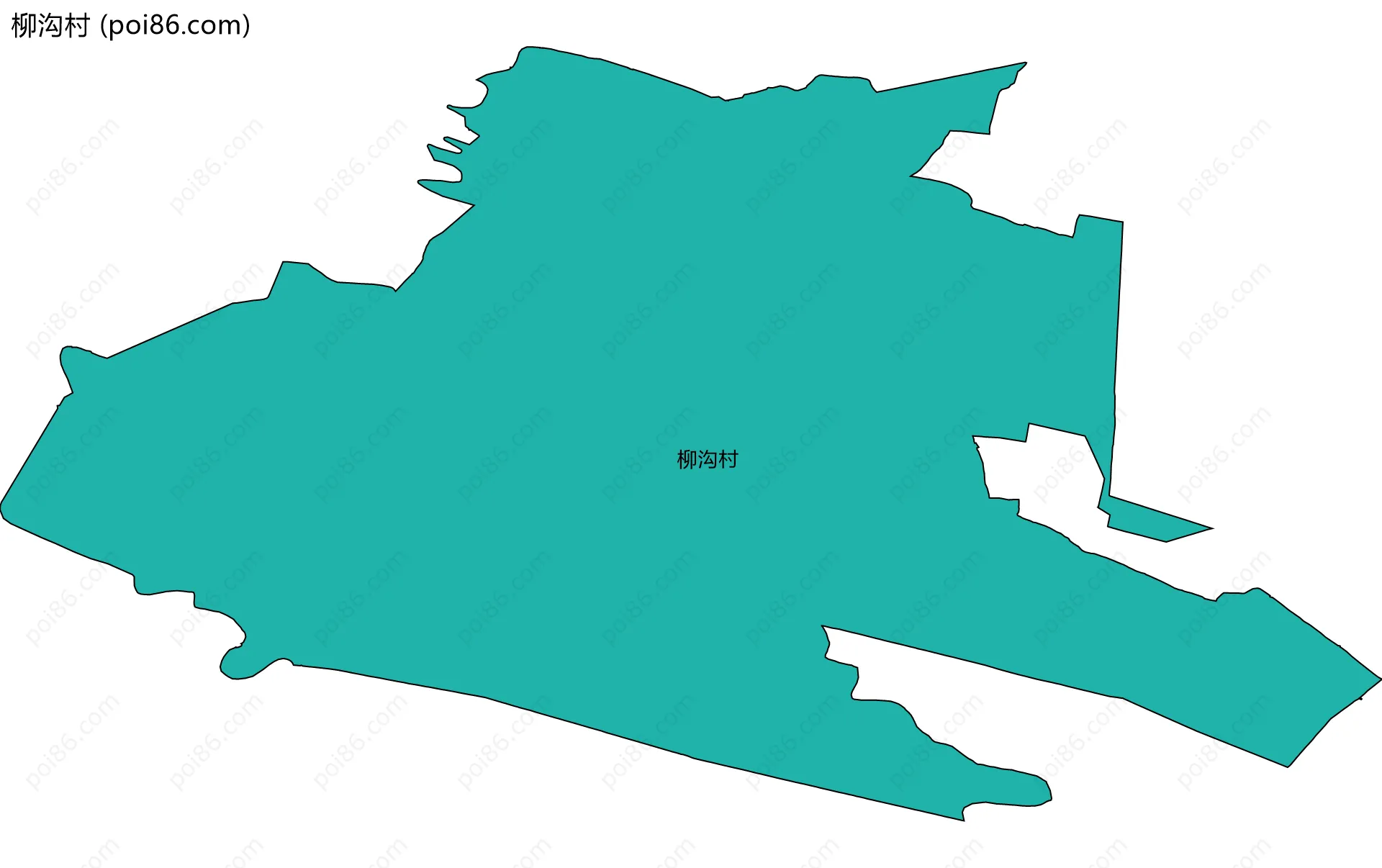 柳沟村边界地图