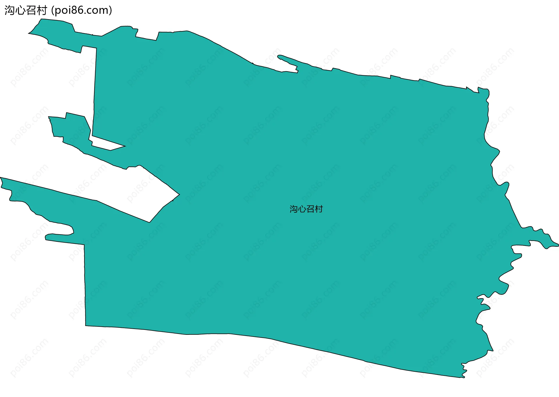 沟心召村边界地图