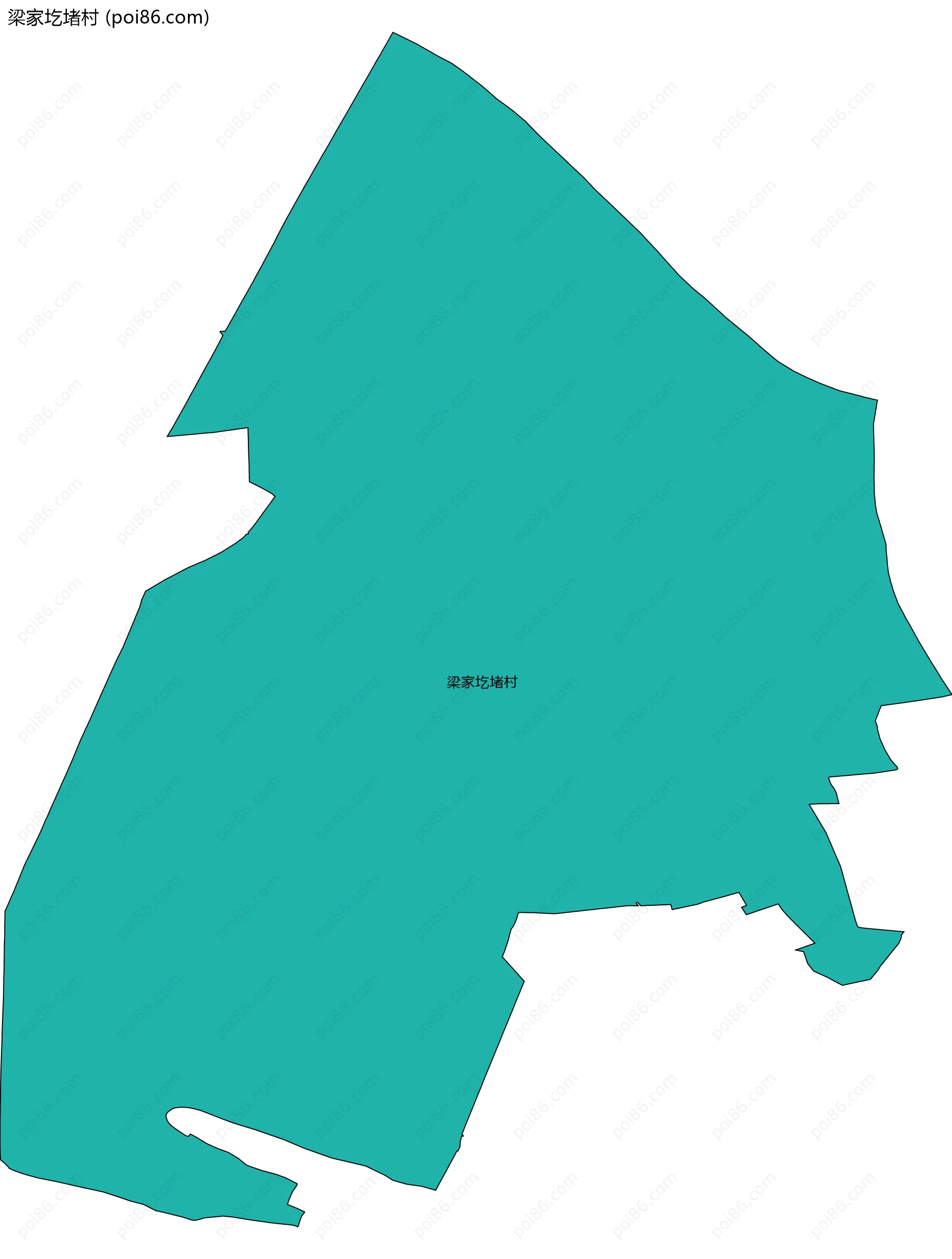 梁家圪堵村边界地图