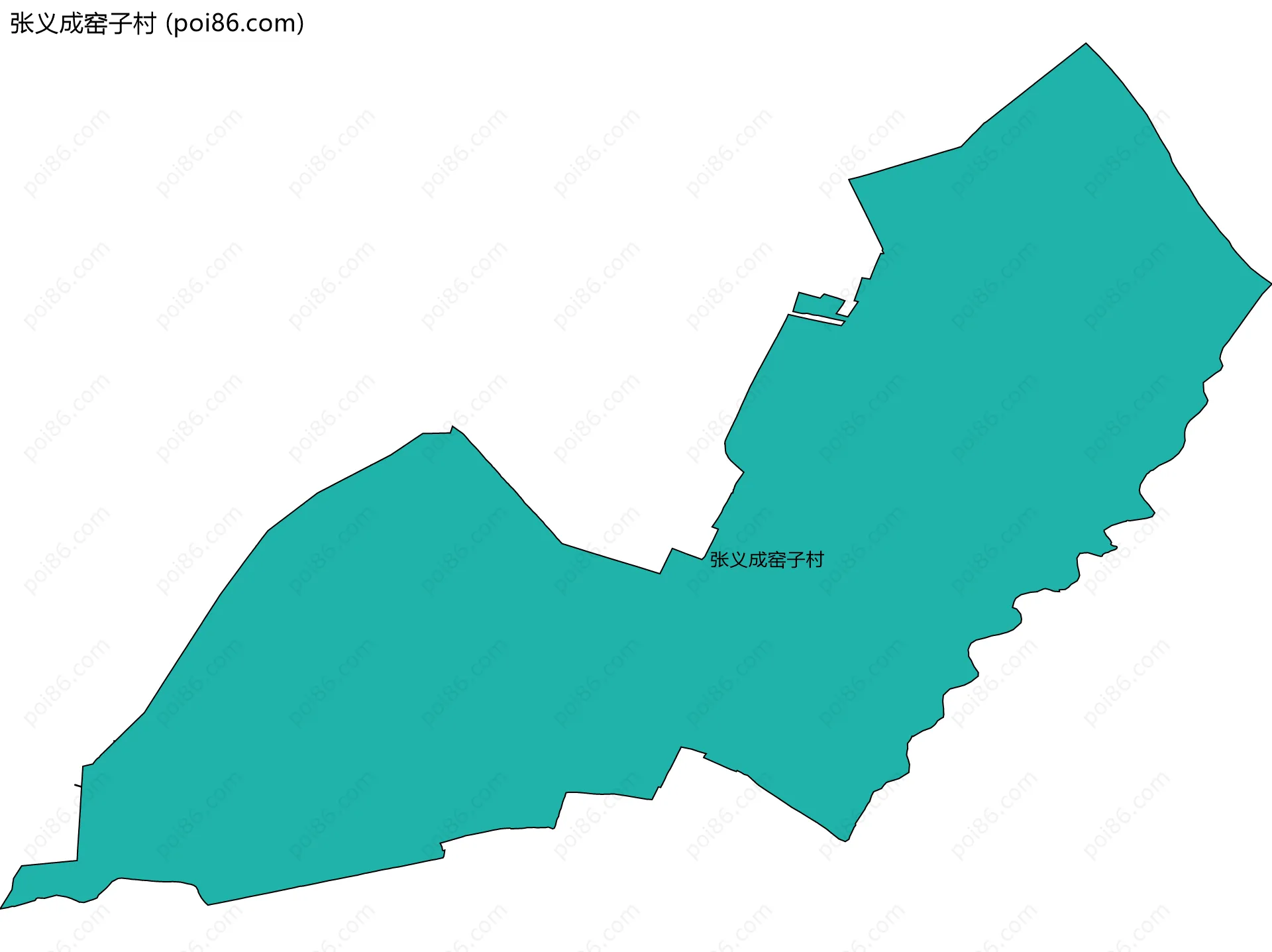 张义成窑子村边界地图