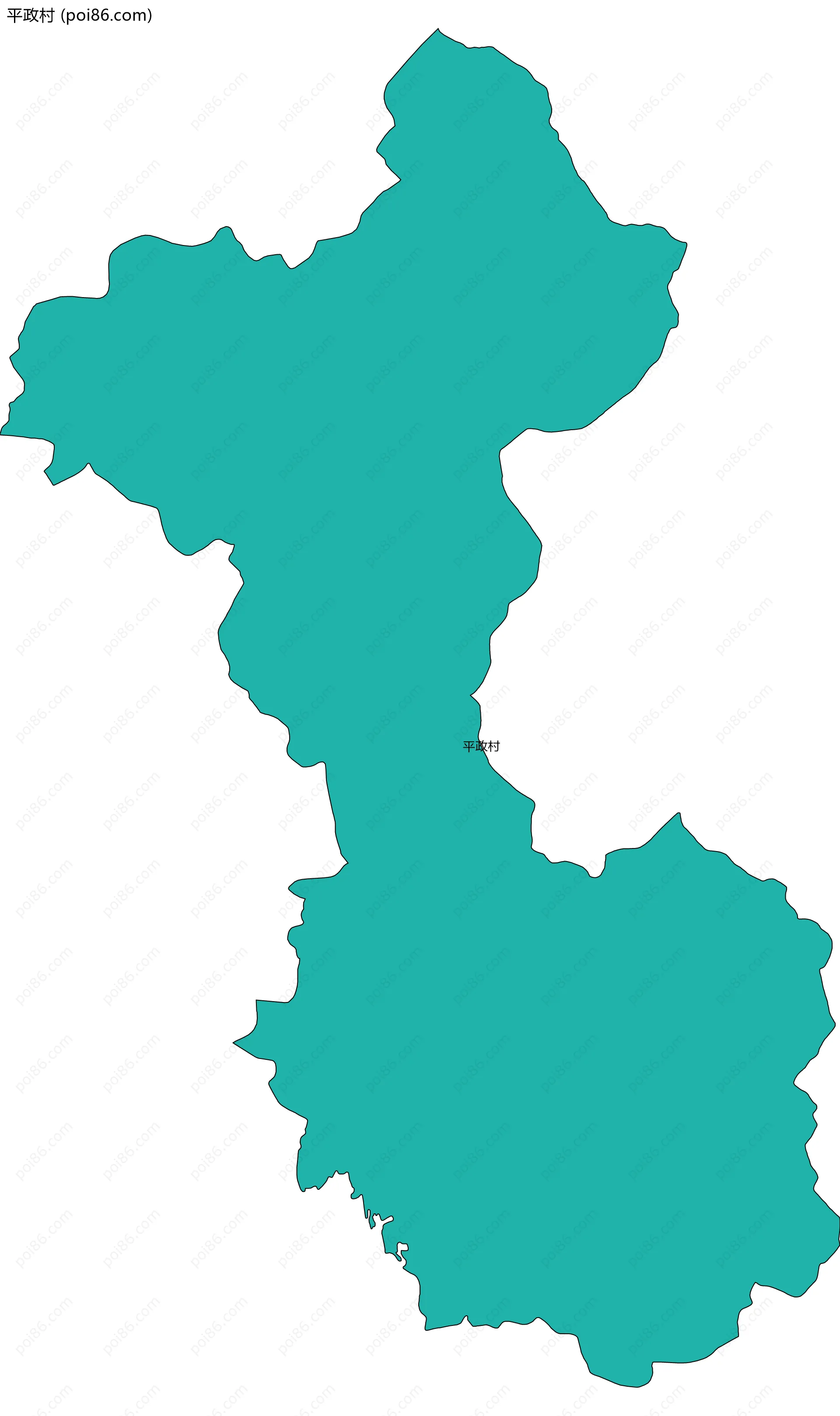 平政村边界地图