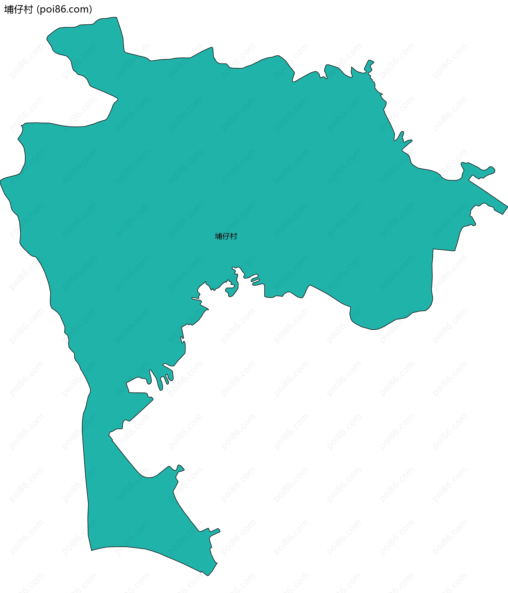 埔仔村边界地图