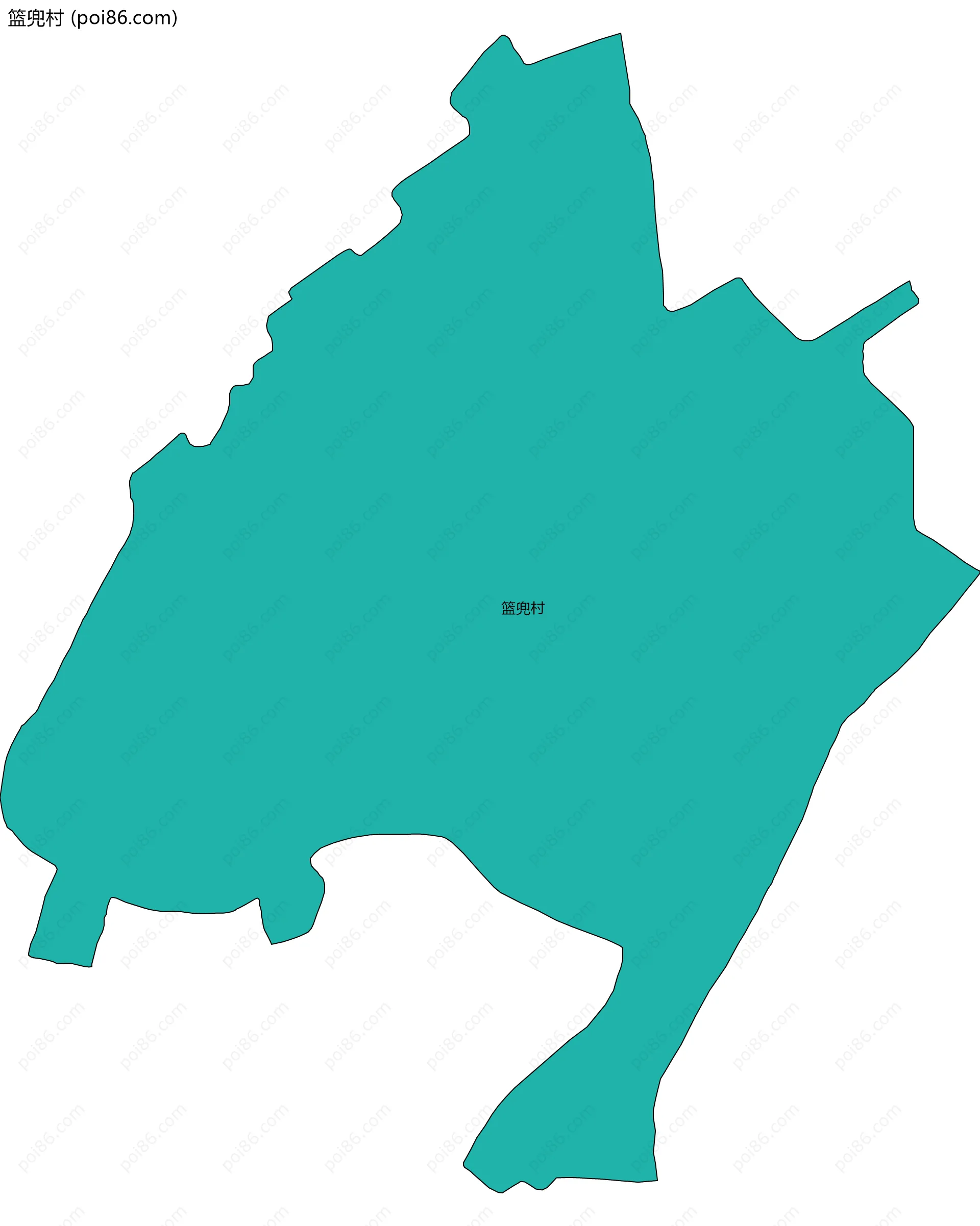 篮兜村边界地图