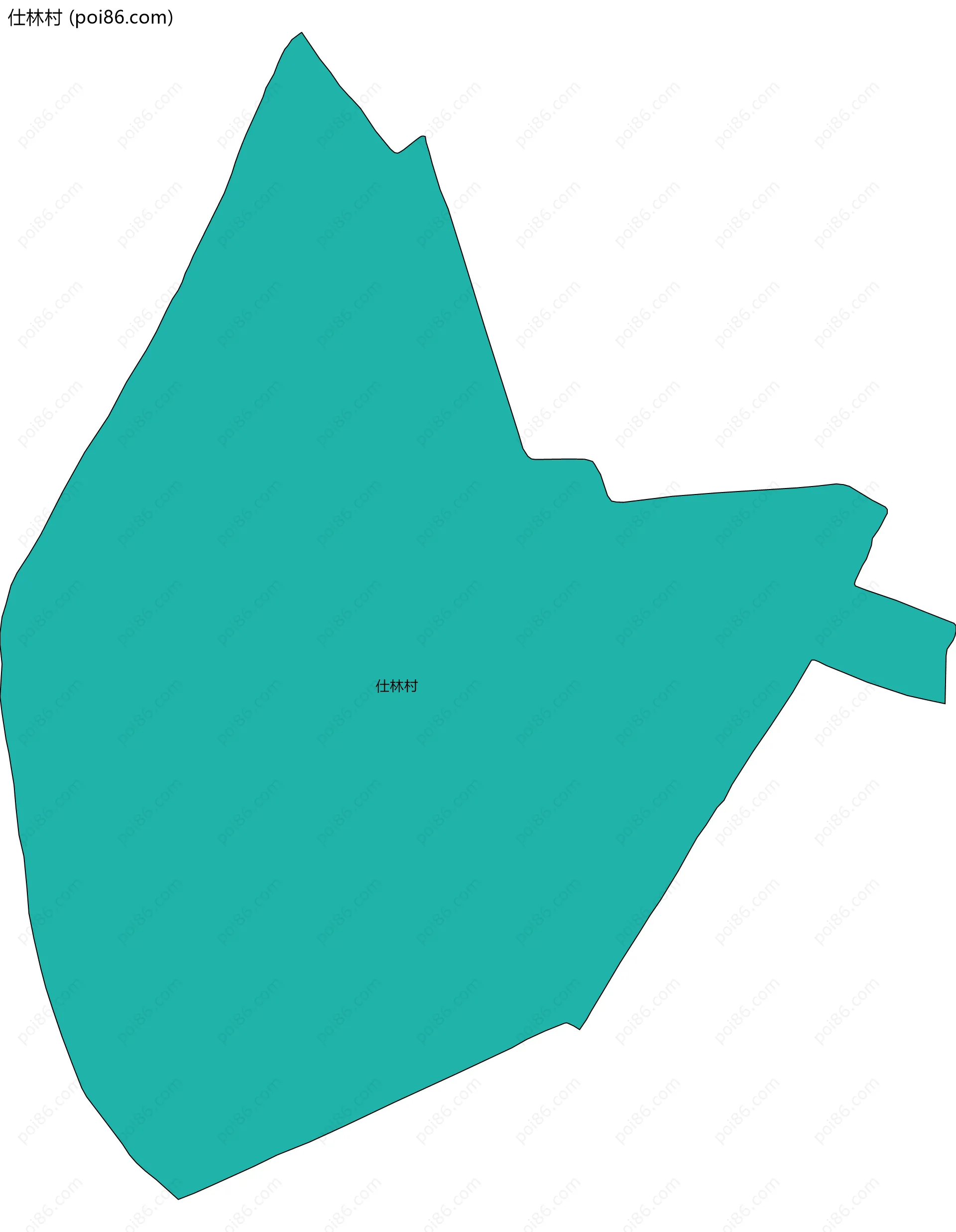 仕林村边界地图