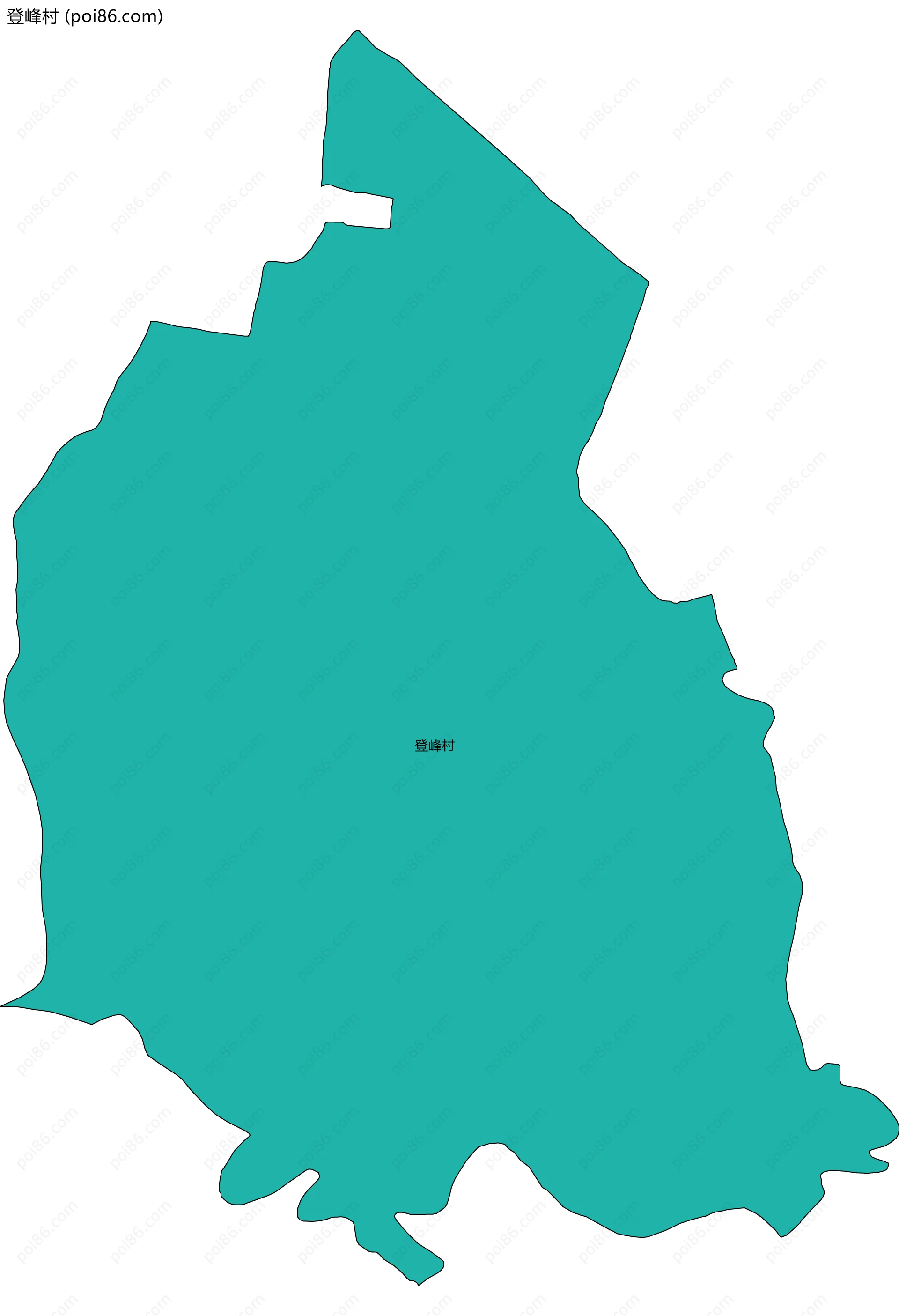 登峰村边界地图