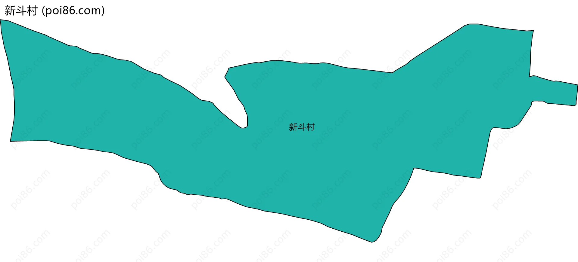 新斗村边界地图