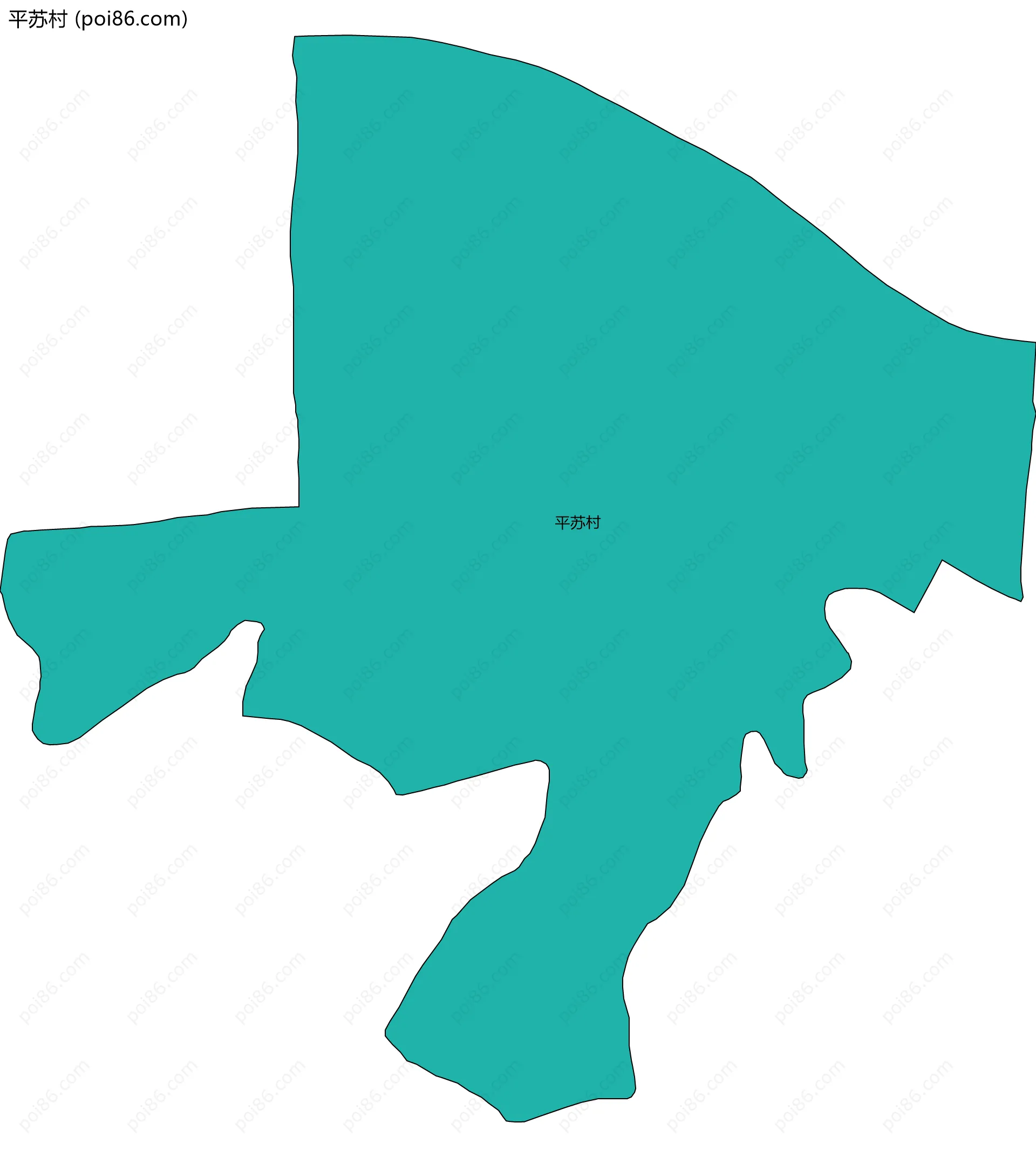平苏村边界地图