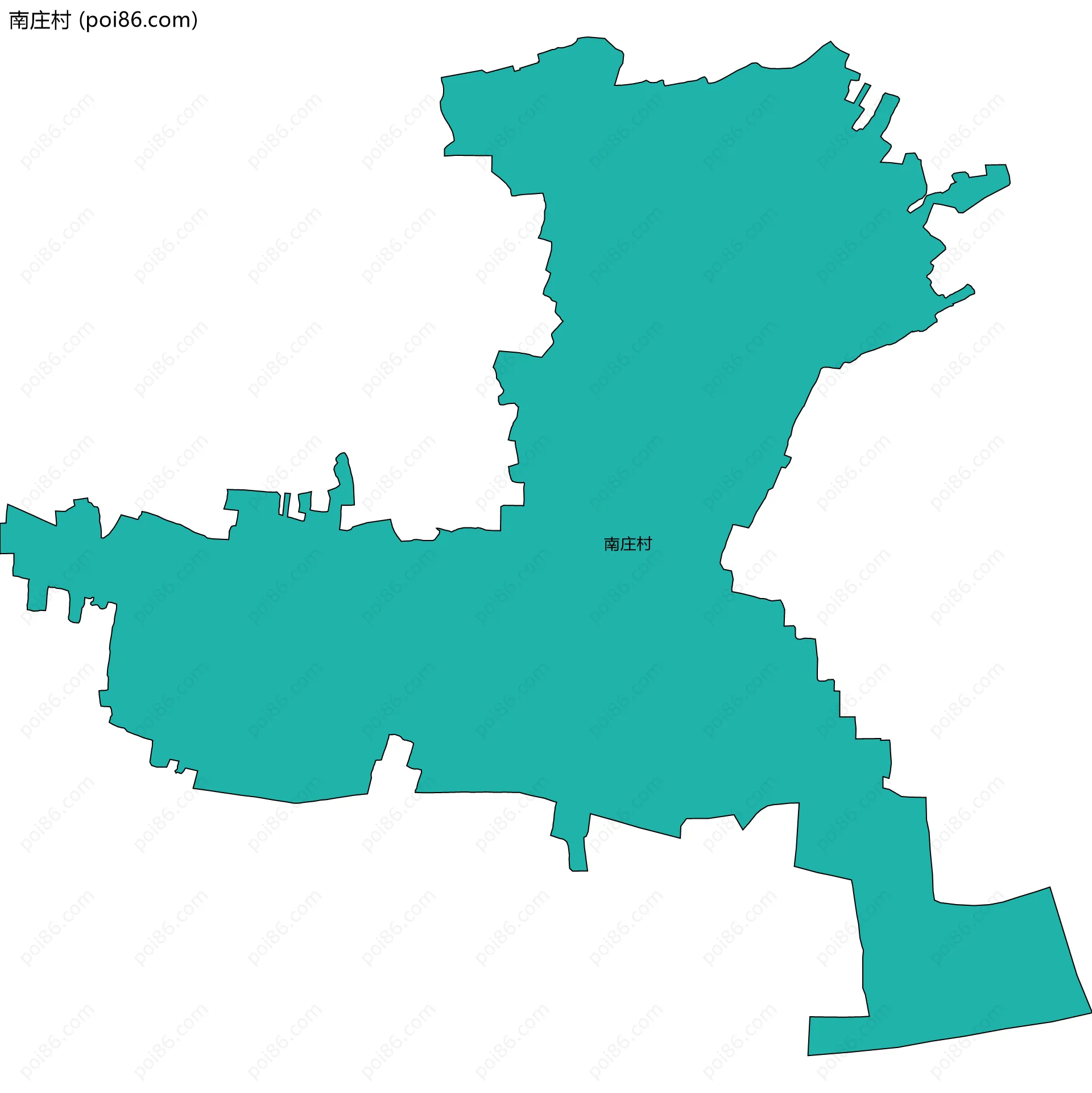 南庄村边界地图