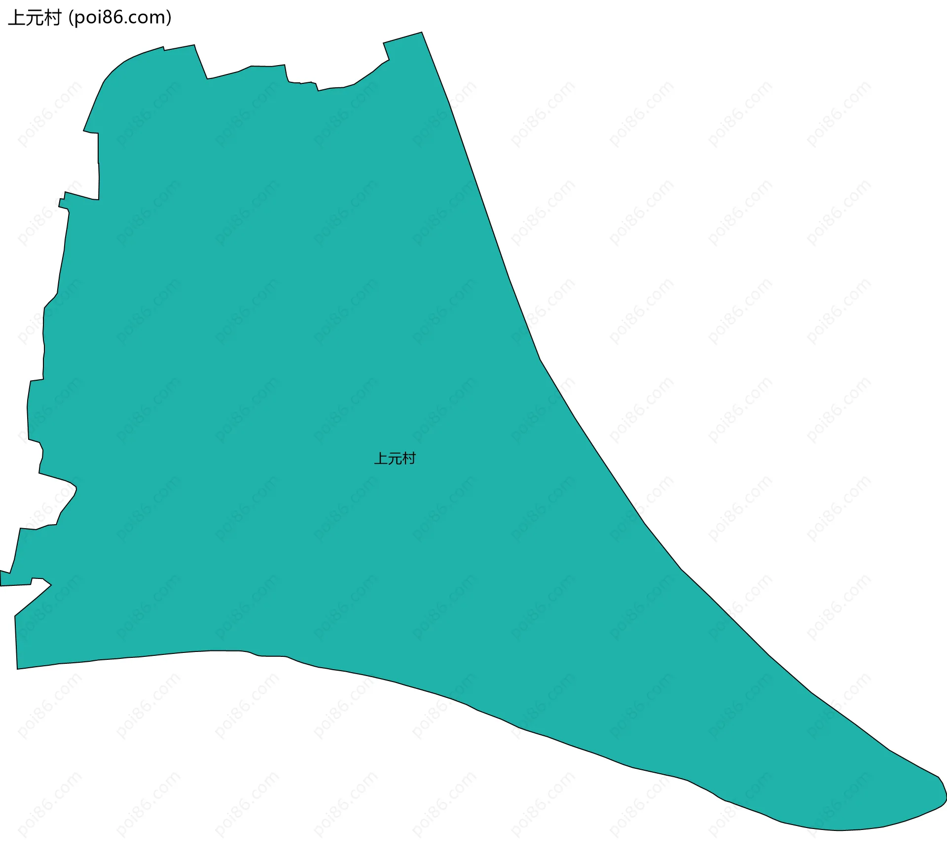上元村边界地图