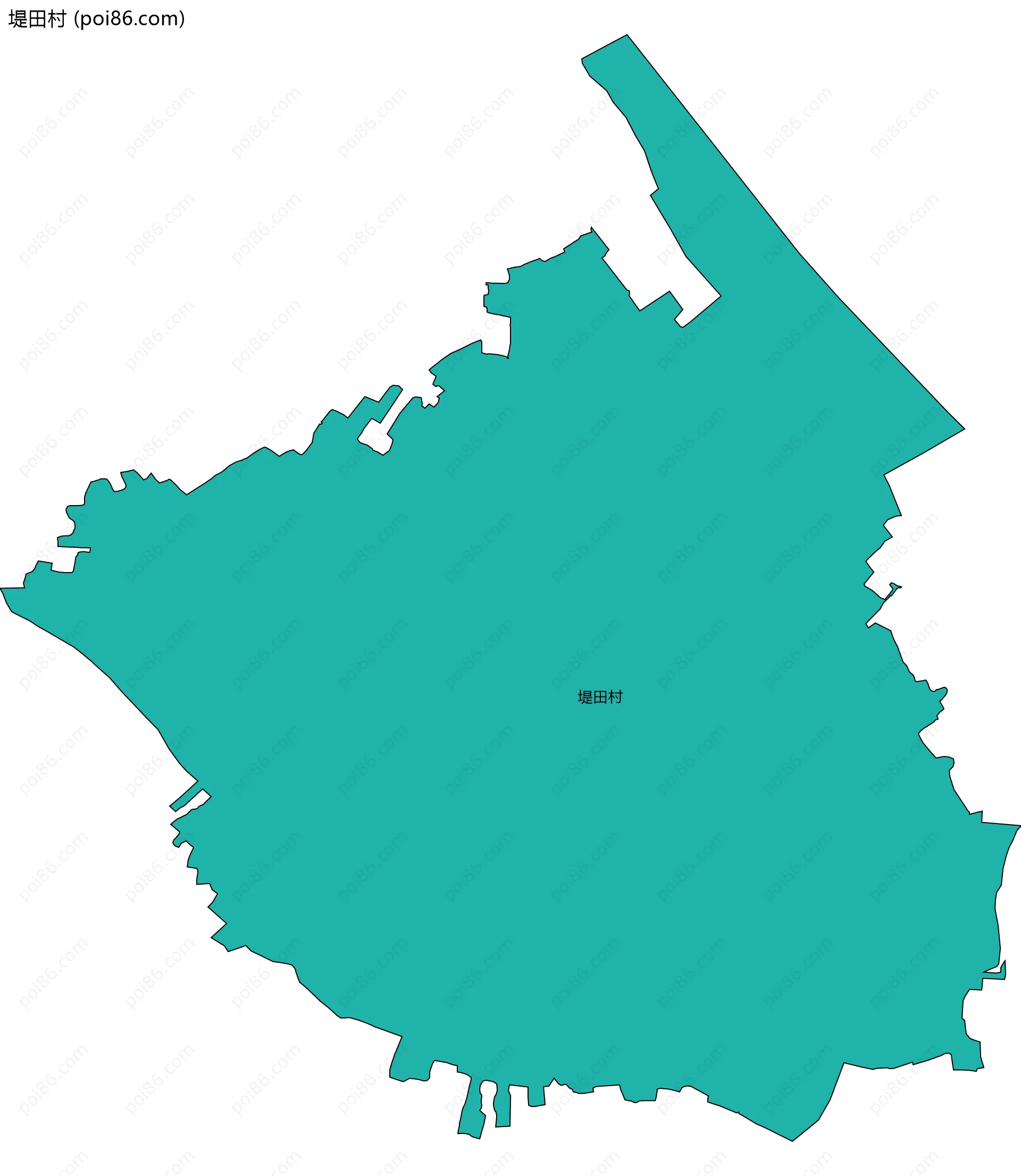 堤田村边界地图