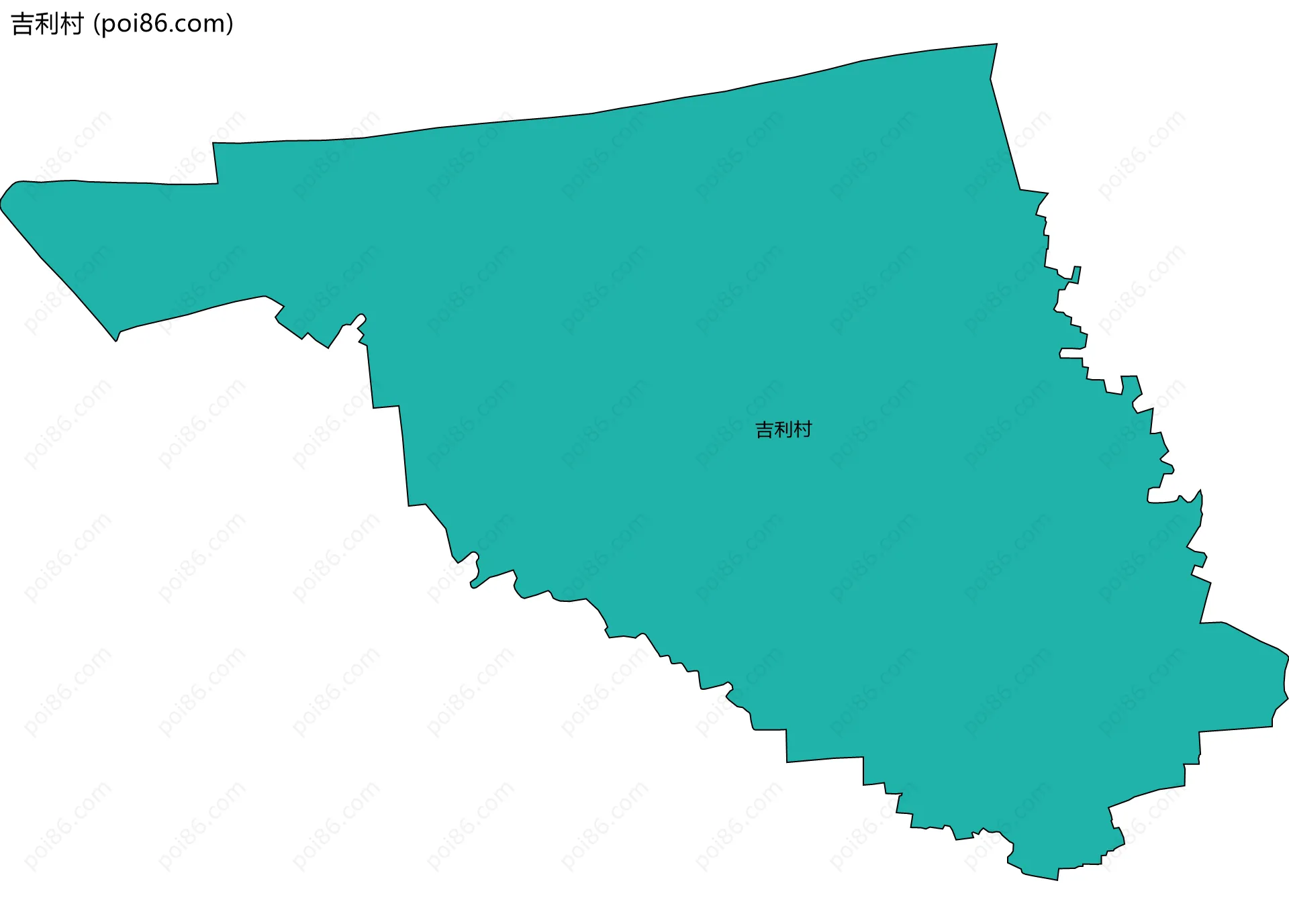 吉利村边界地图