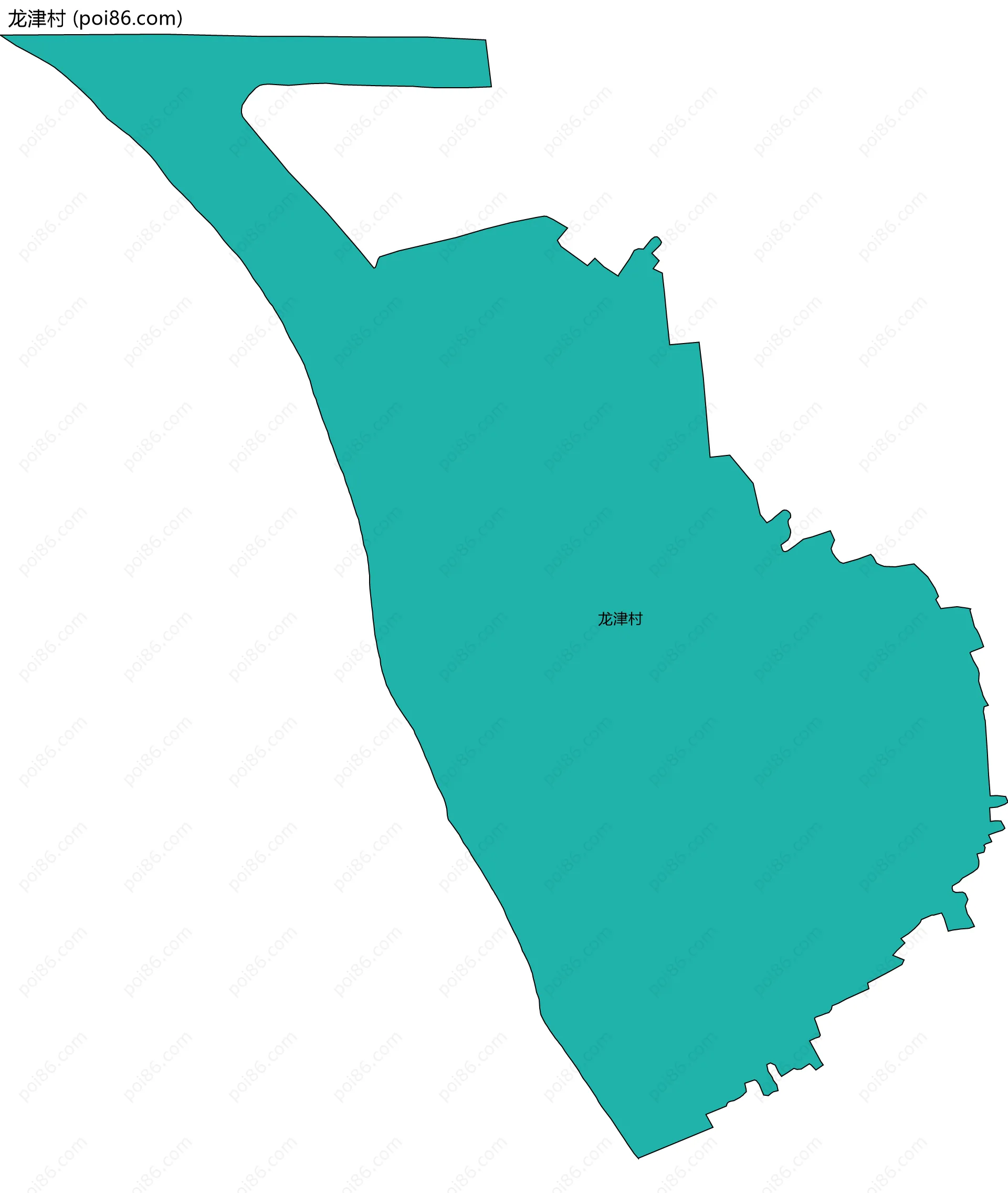 龙津村边界地图