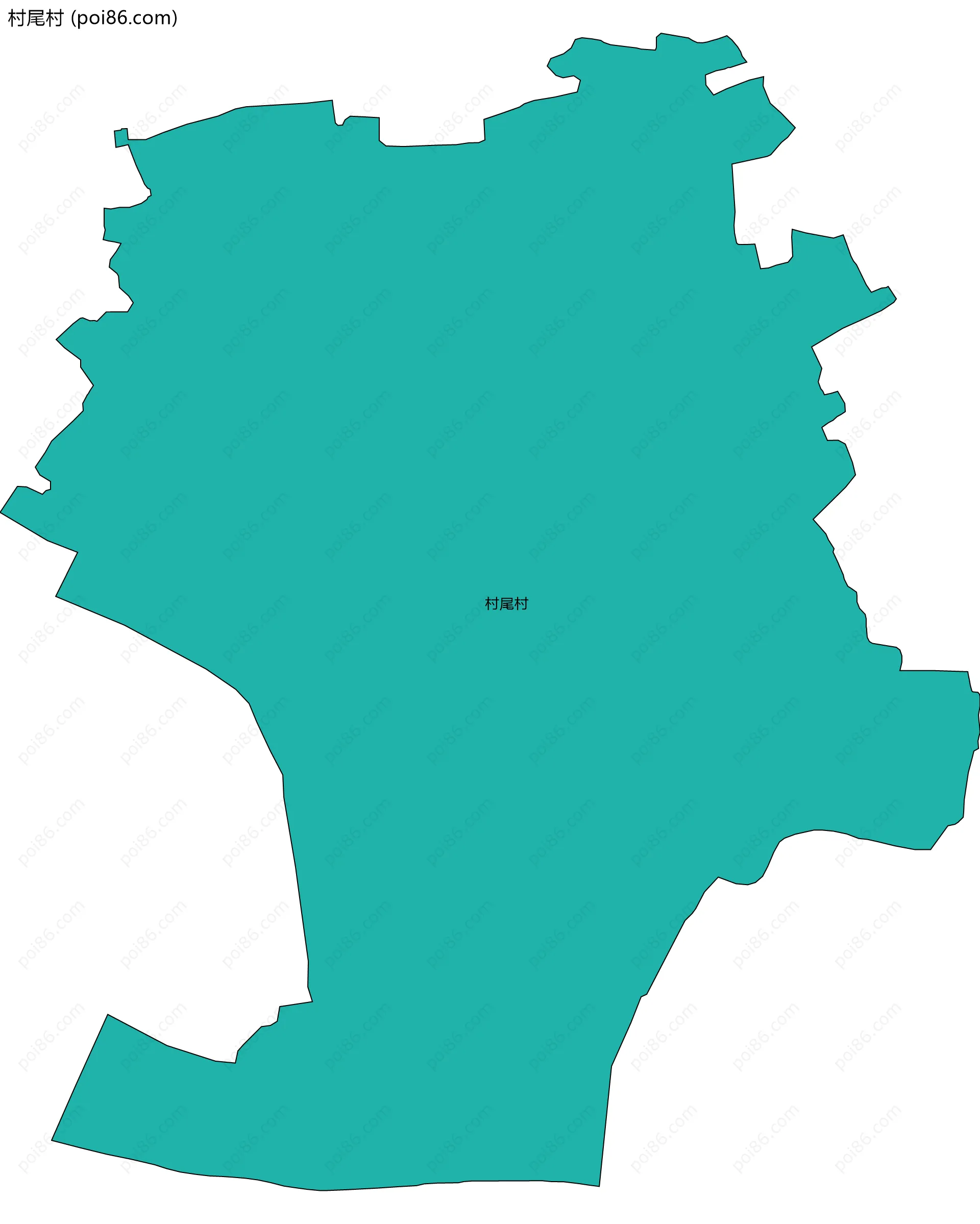 村尾村边界地图