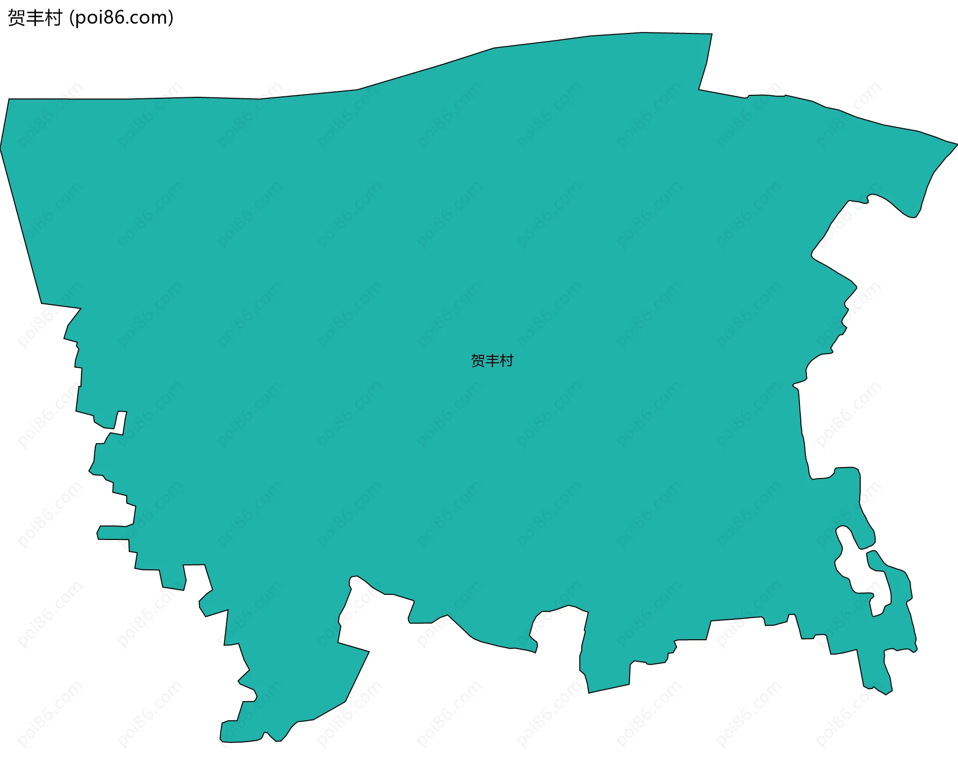 贺丰村边界地图