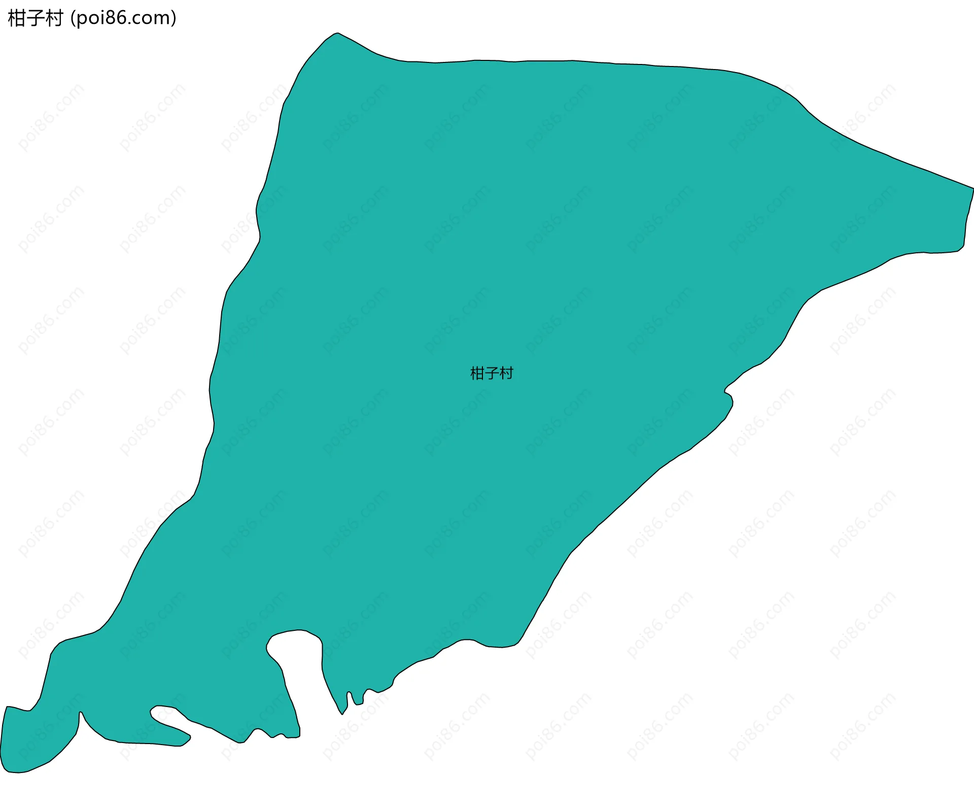 柑子村边界地图