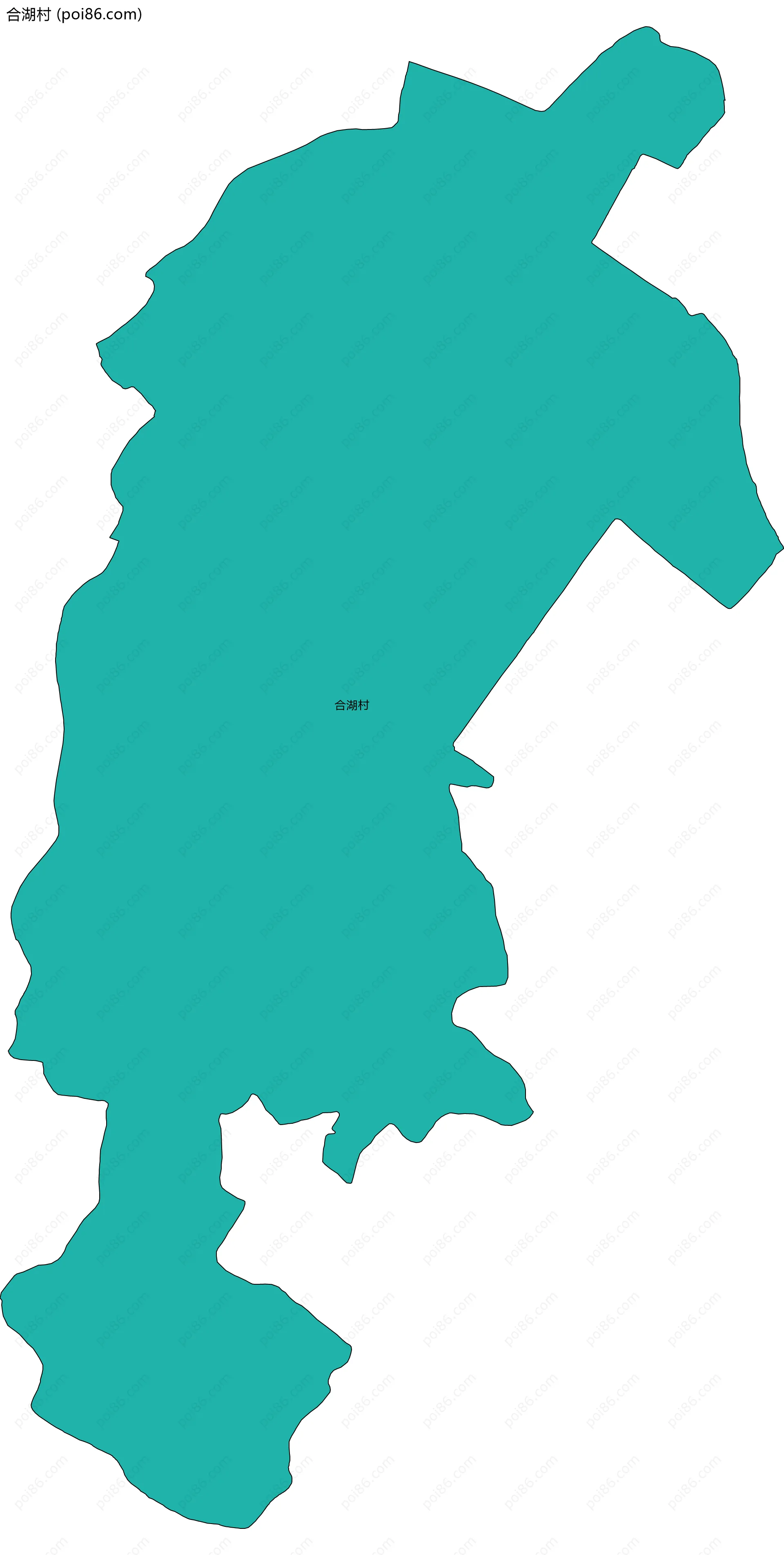 合湖村边界地图