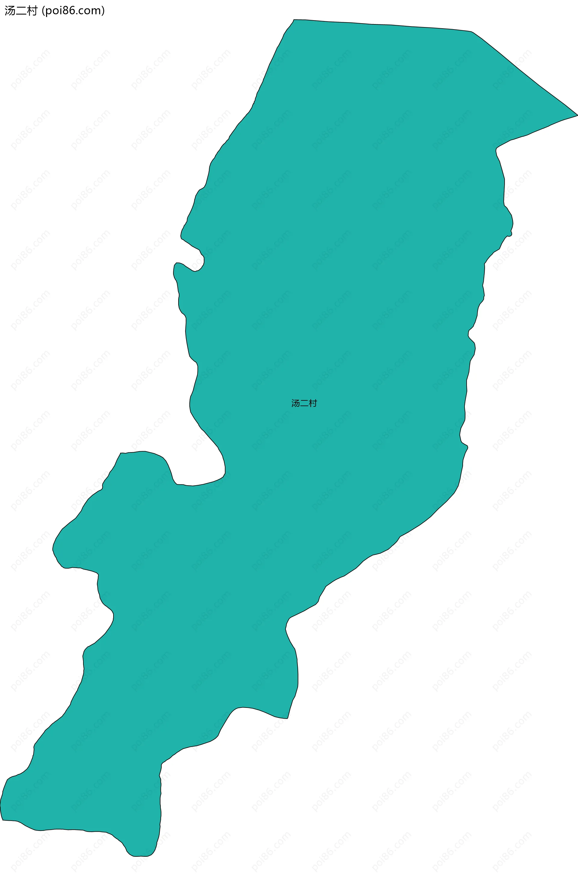 汤二村边界地图