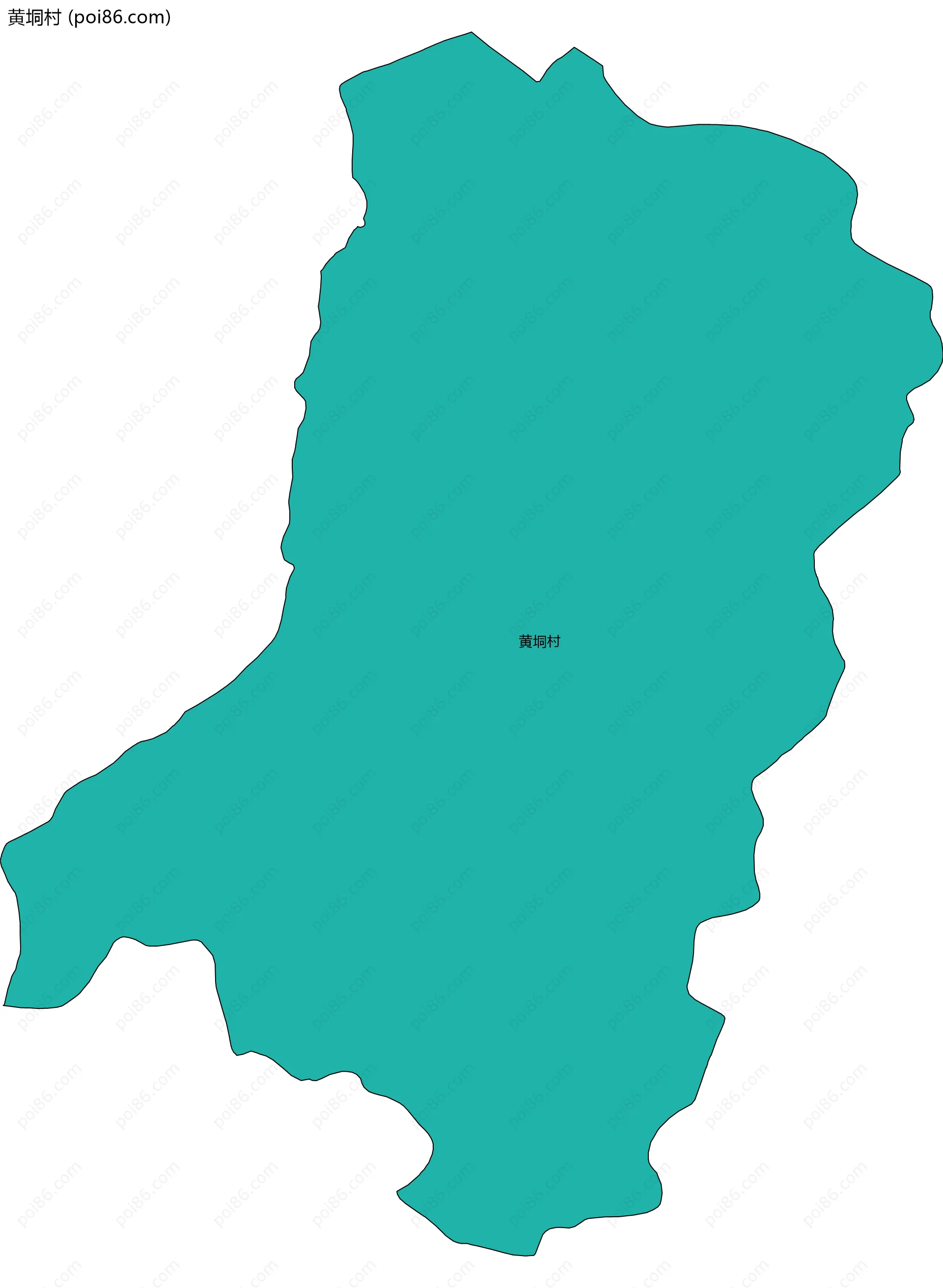 黄垌村边界地图