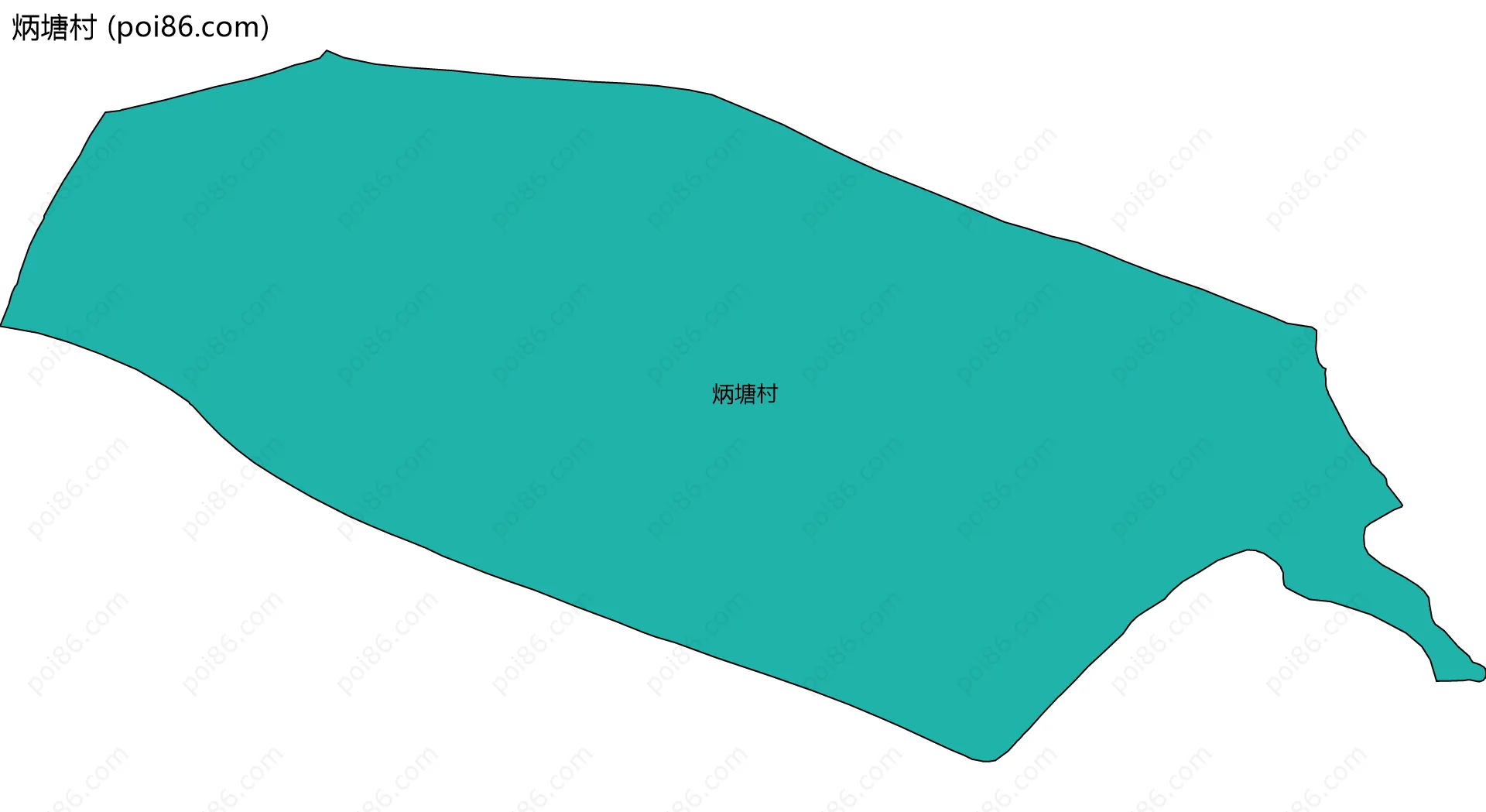 炳塘村边界地图