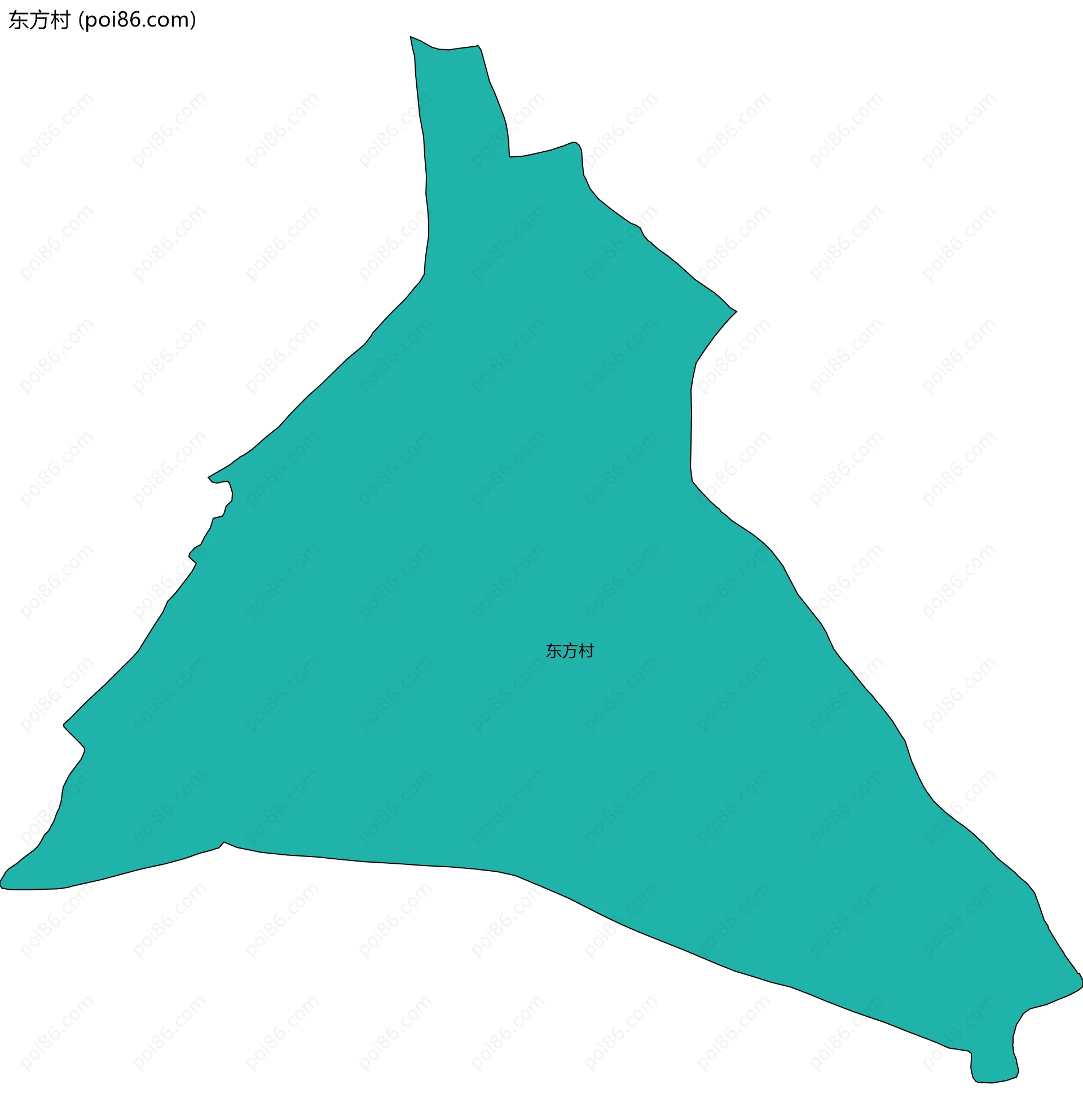 东方村边界地图