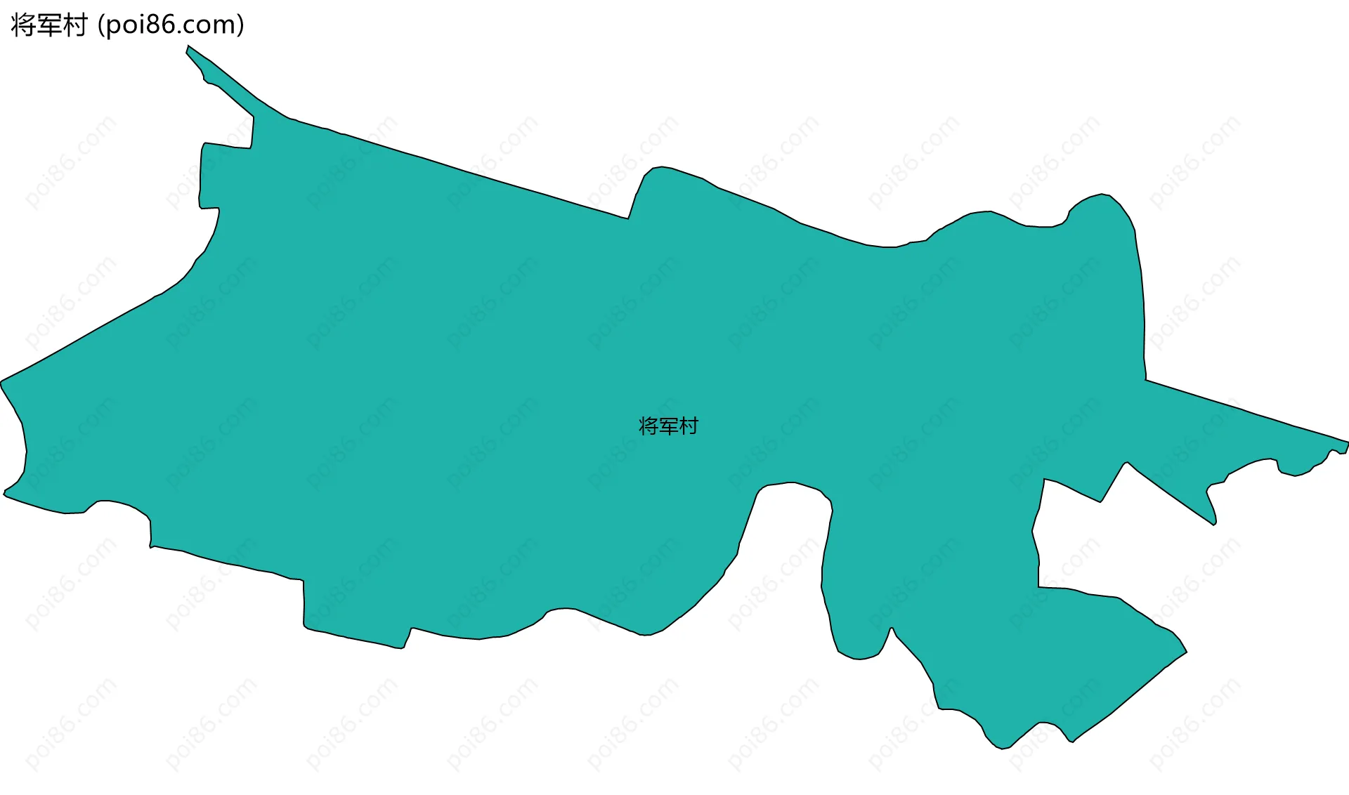 将军村边界地图