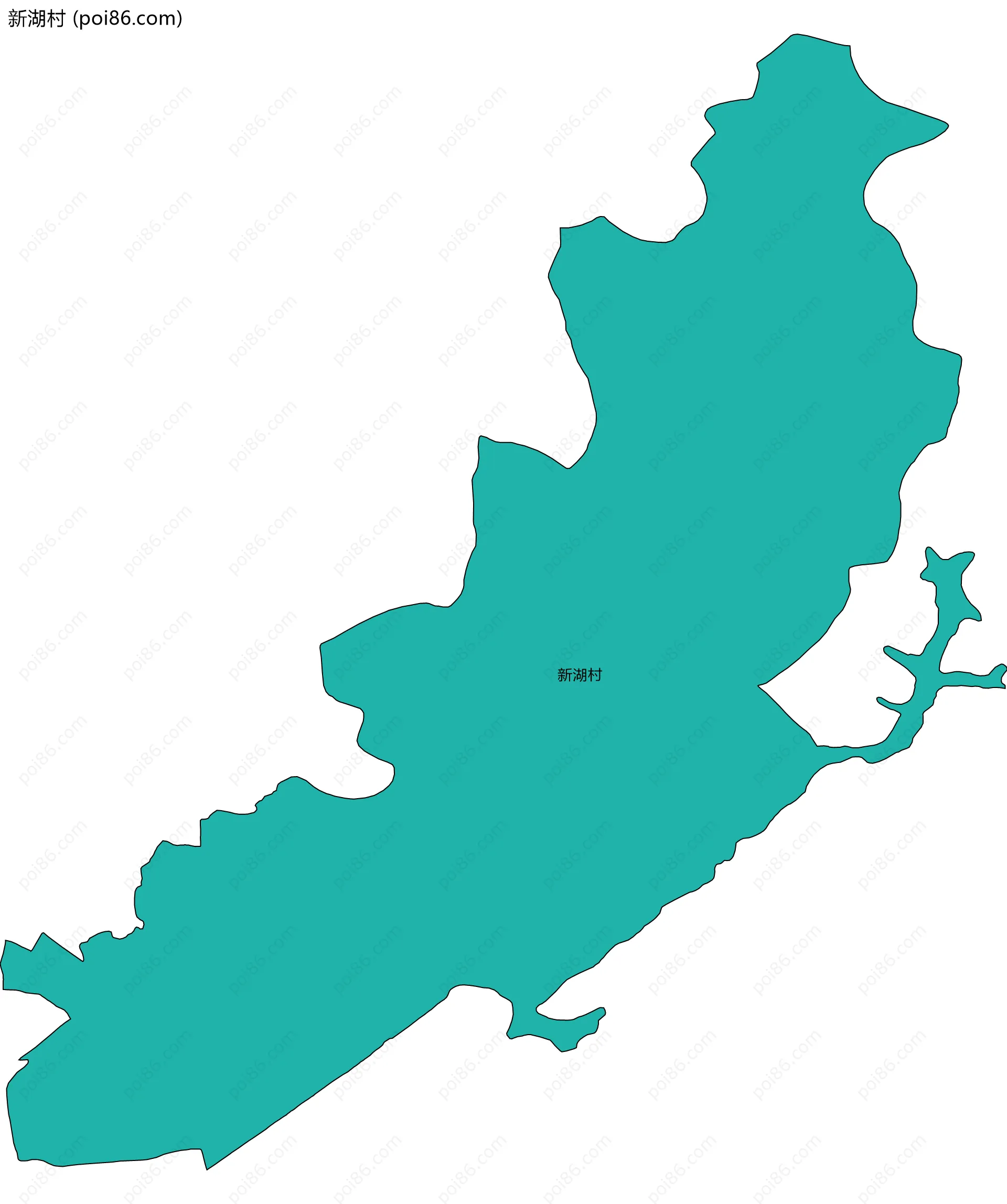 新湖村边界地图