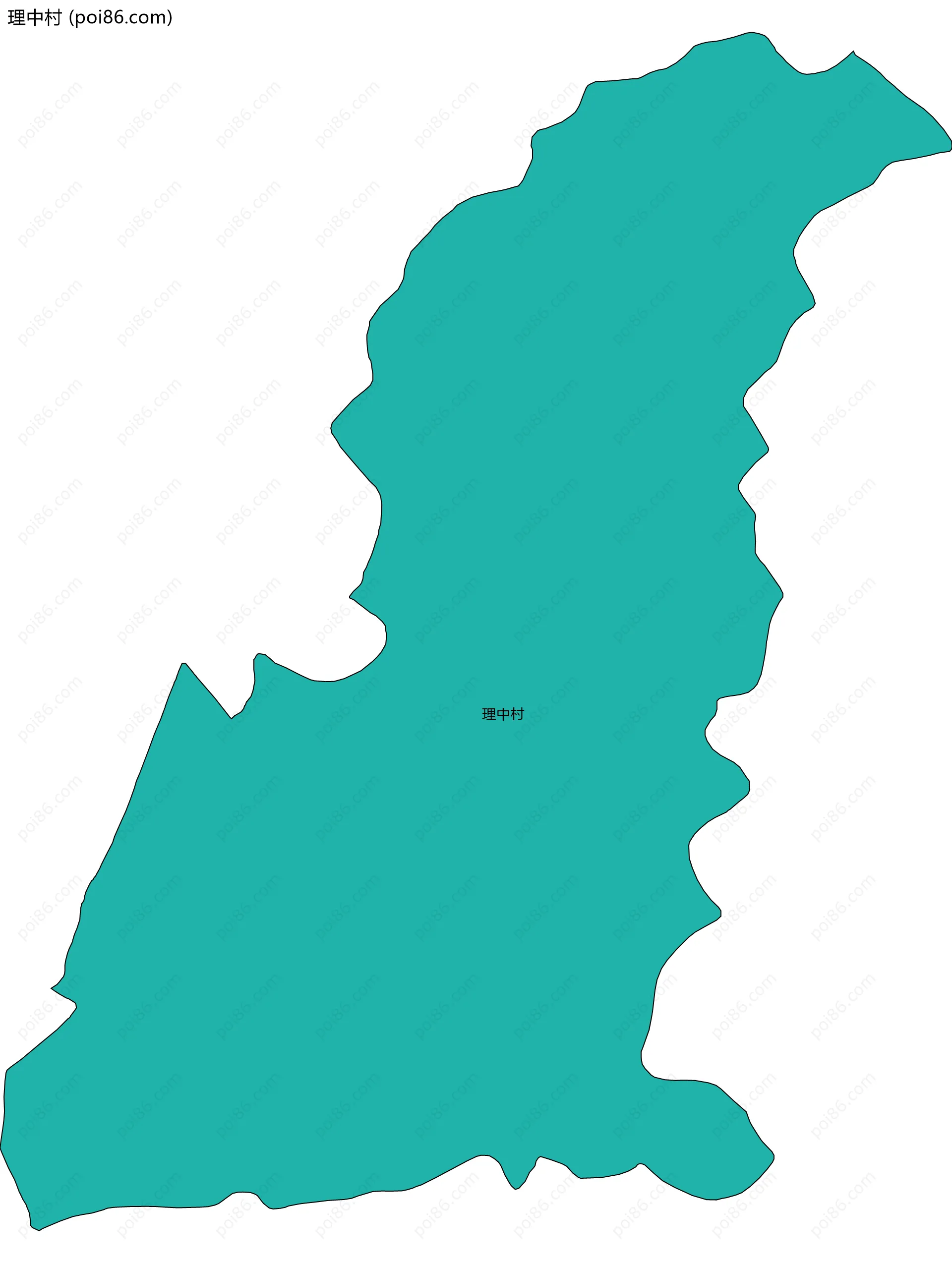 理中村边界地图