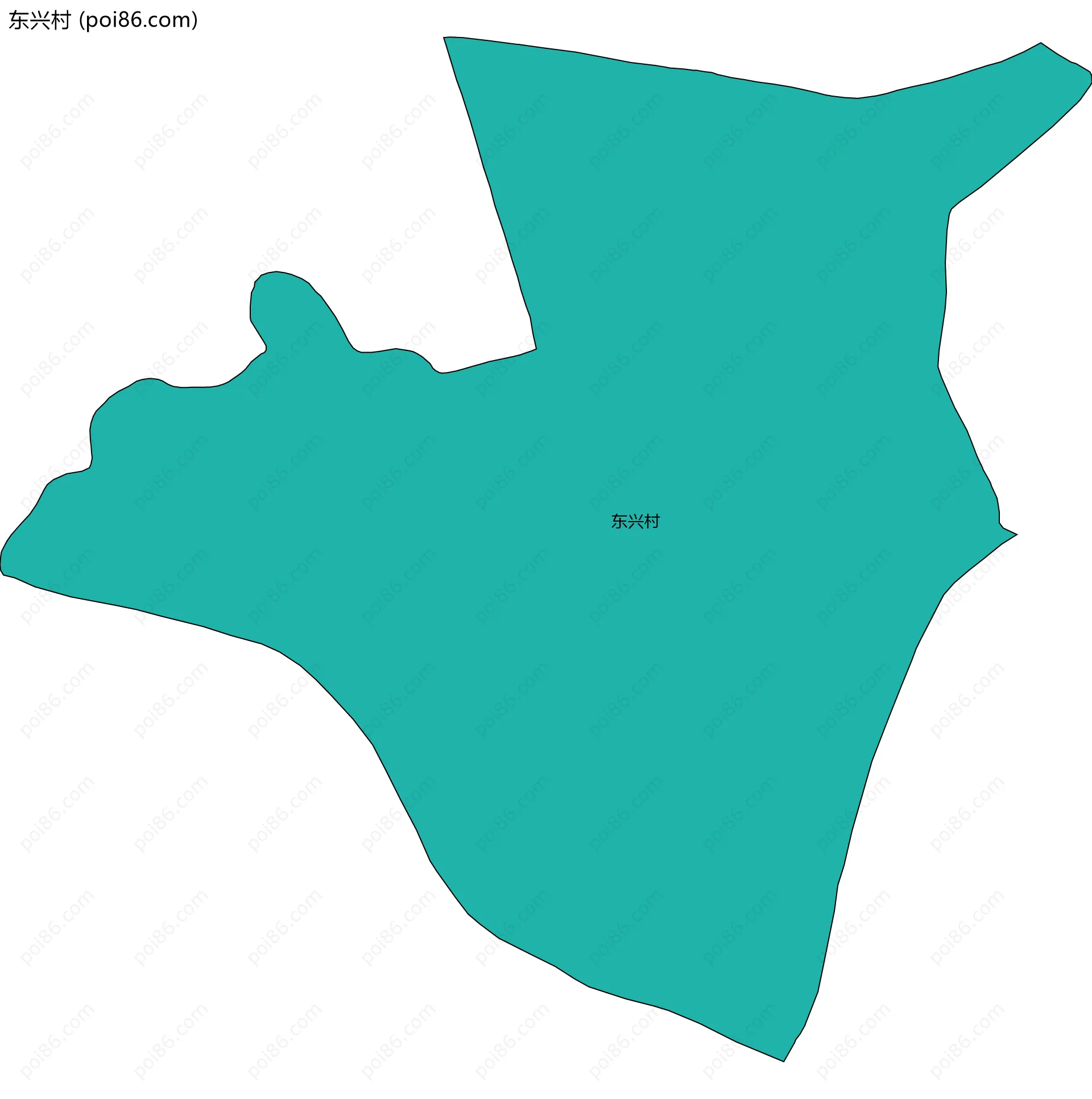 东兴村边界地图