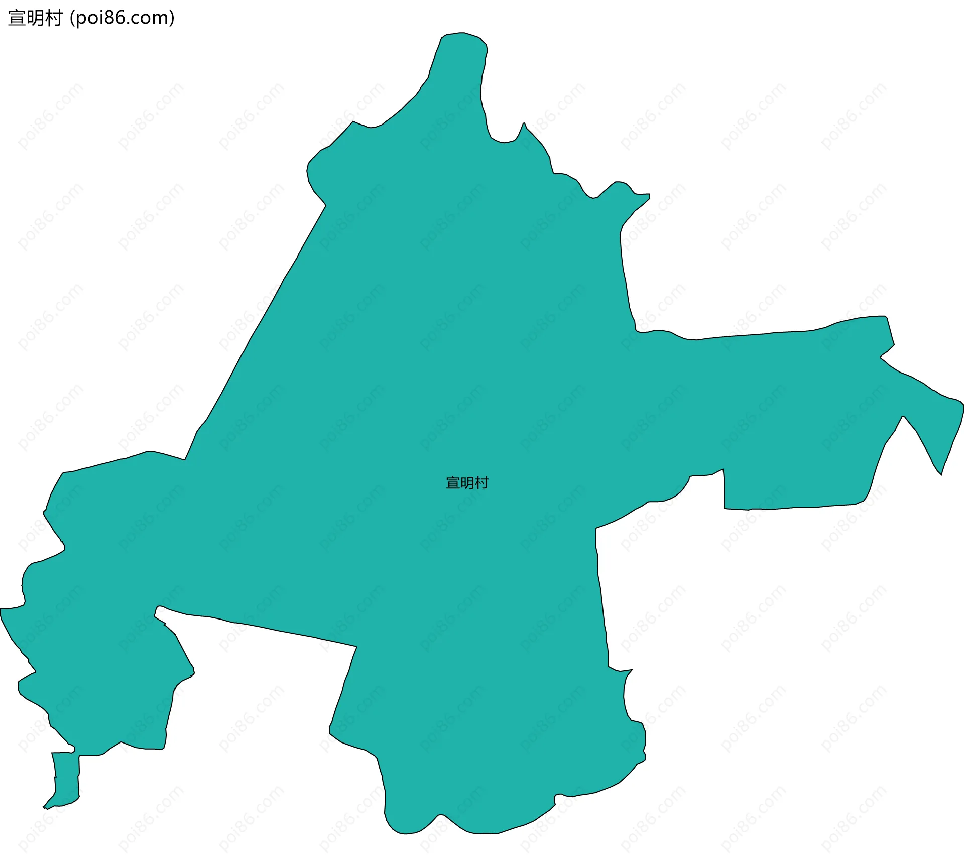 宣明村边界地图