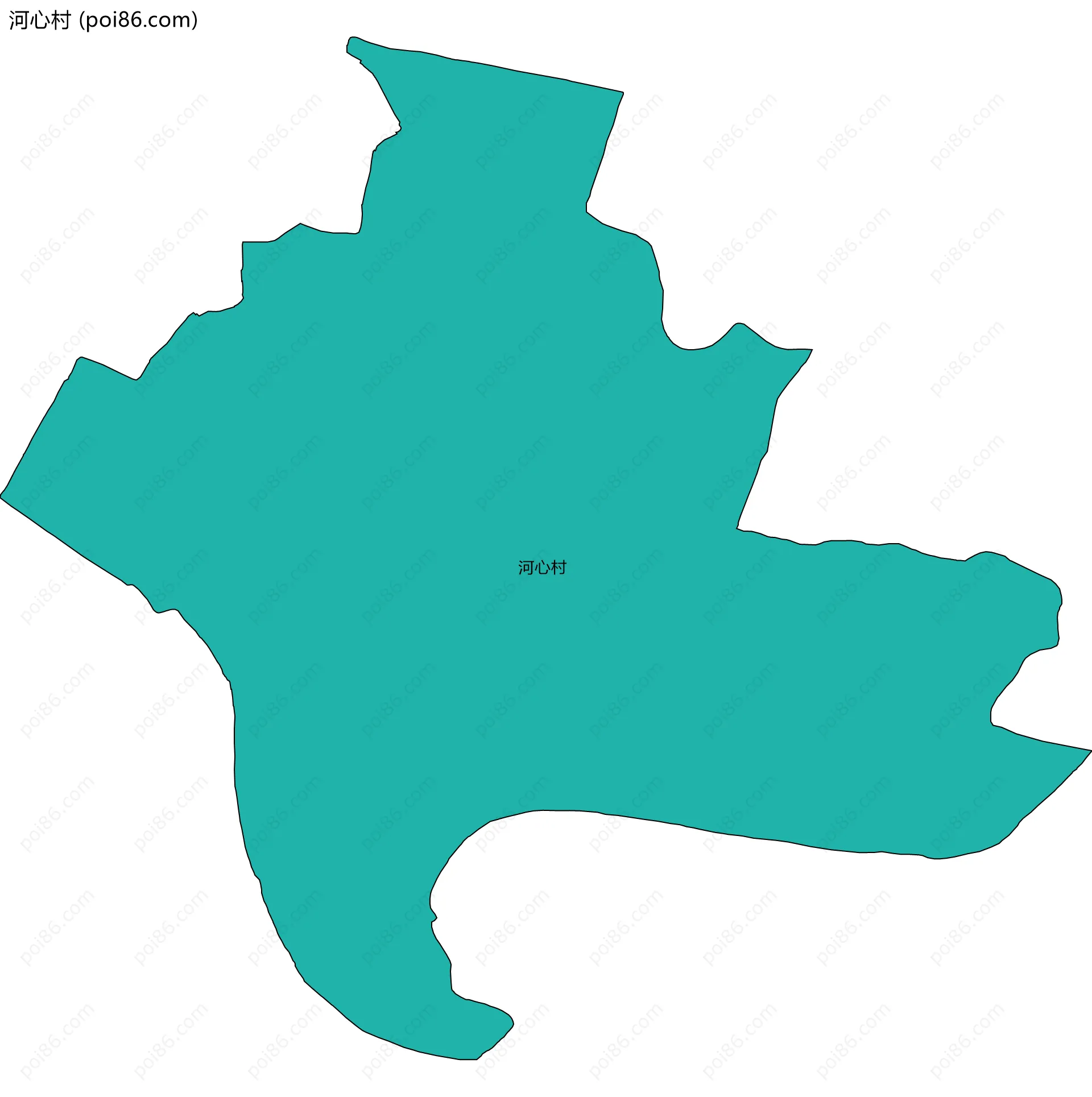 河心村边界地图