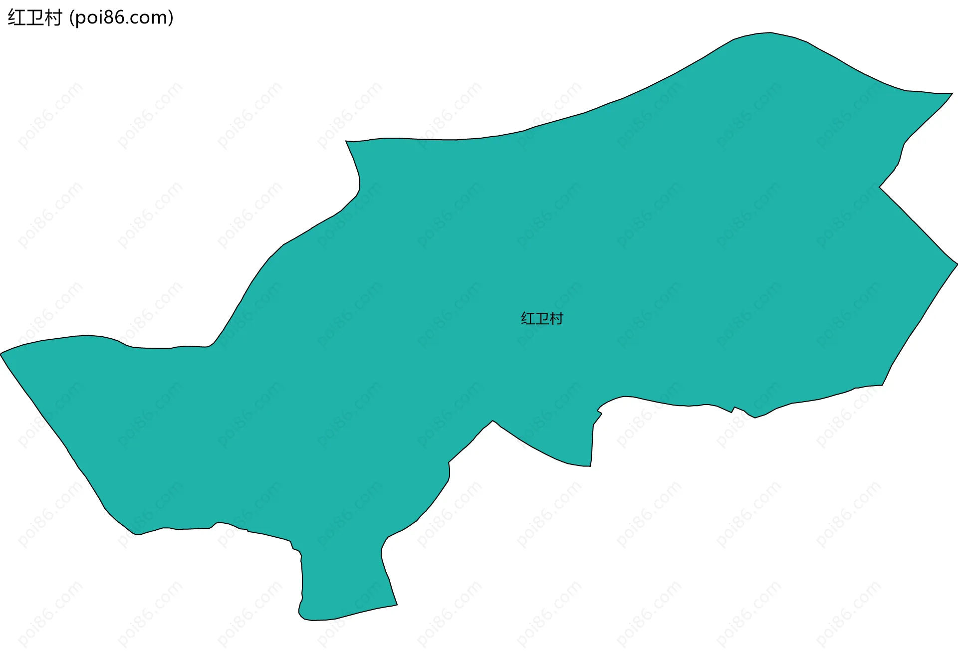 红卫村边界地图