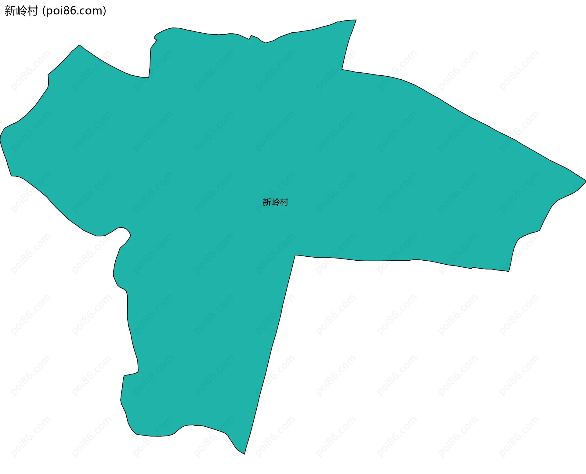 新岭村边界地图