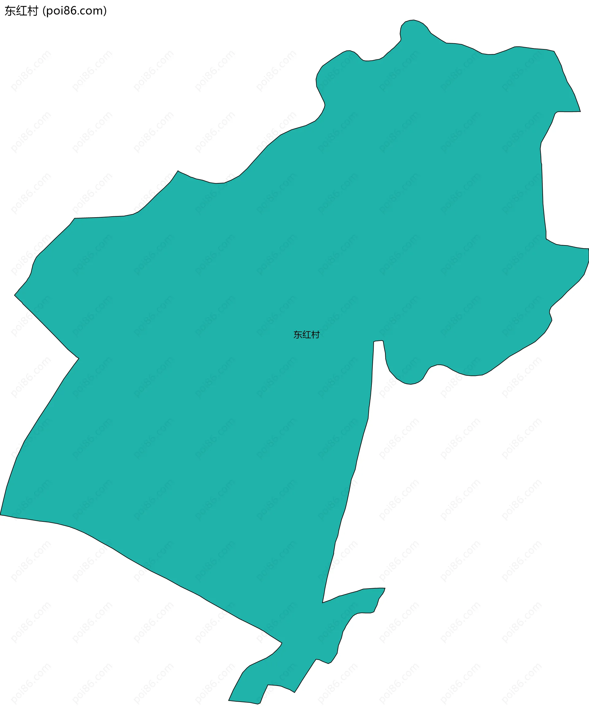 东红村边界地图