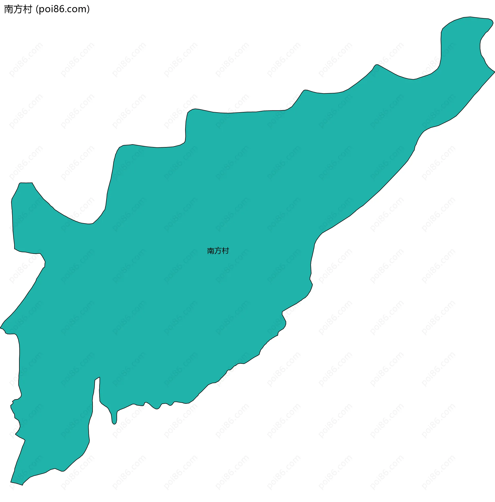 南方村边界地图