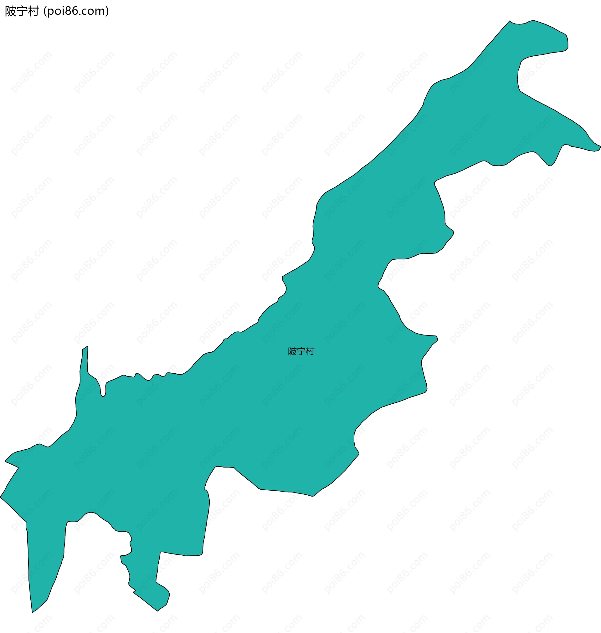 陂宁村边界地图