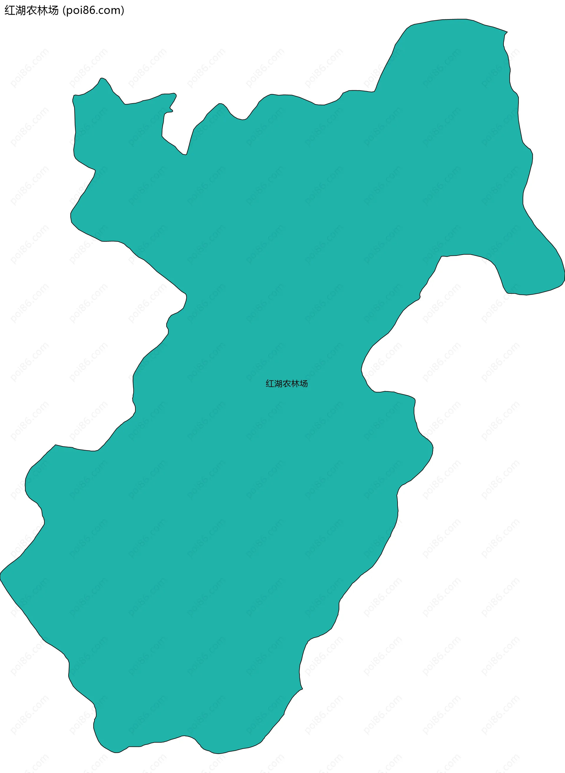 红湖农林场边界地图