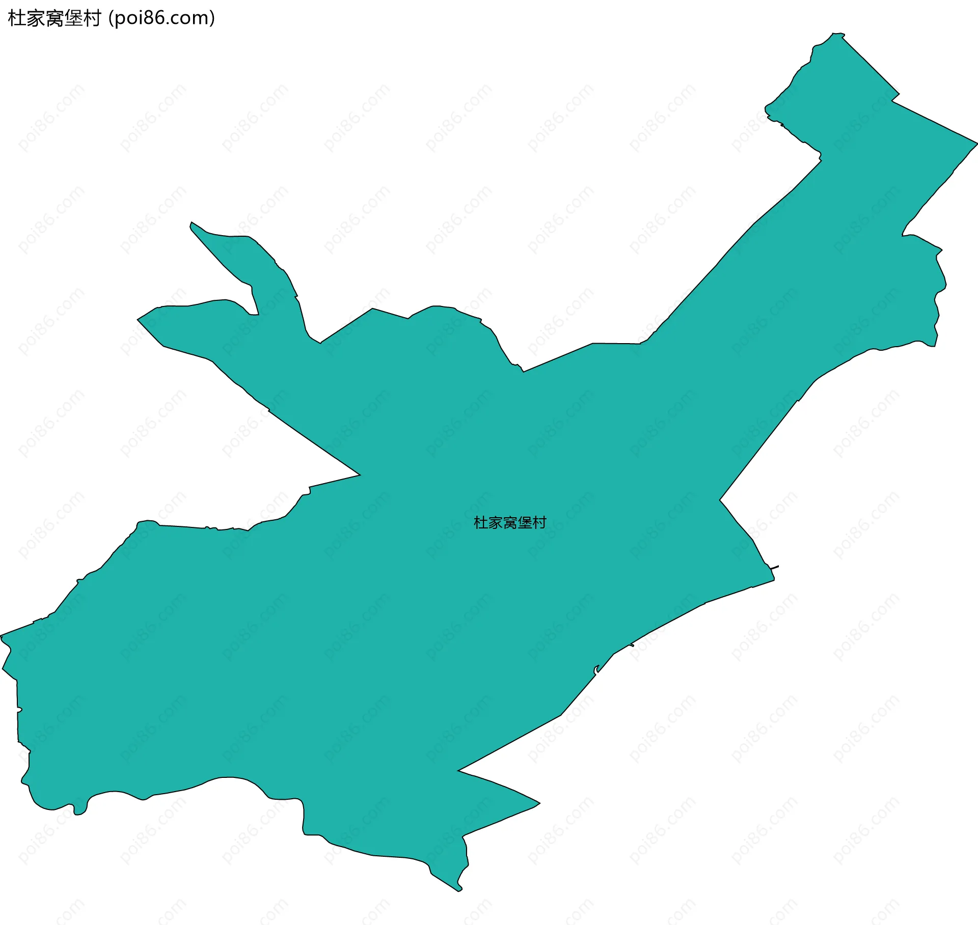 杜家窝堡村边界地图