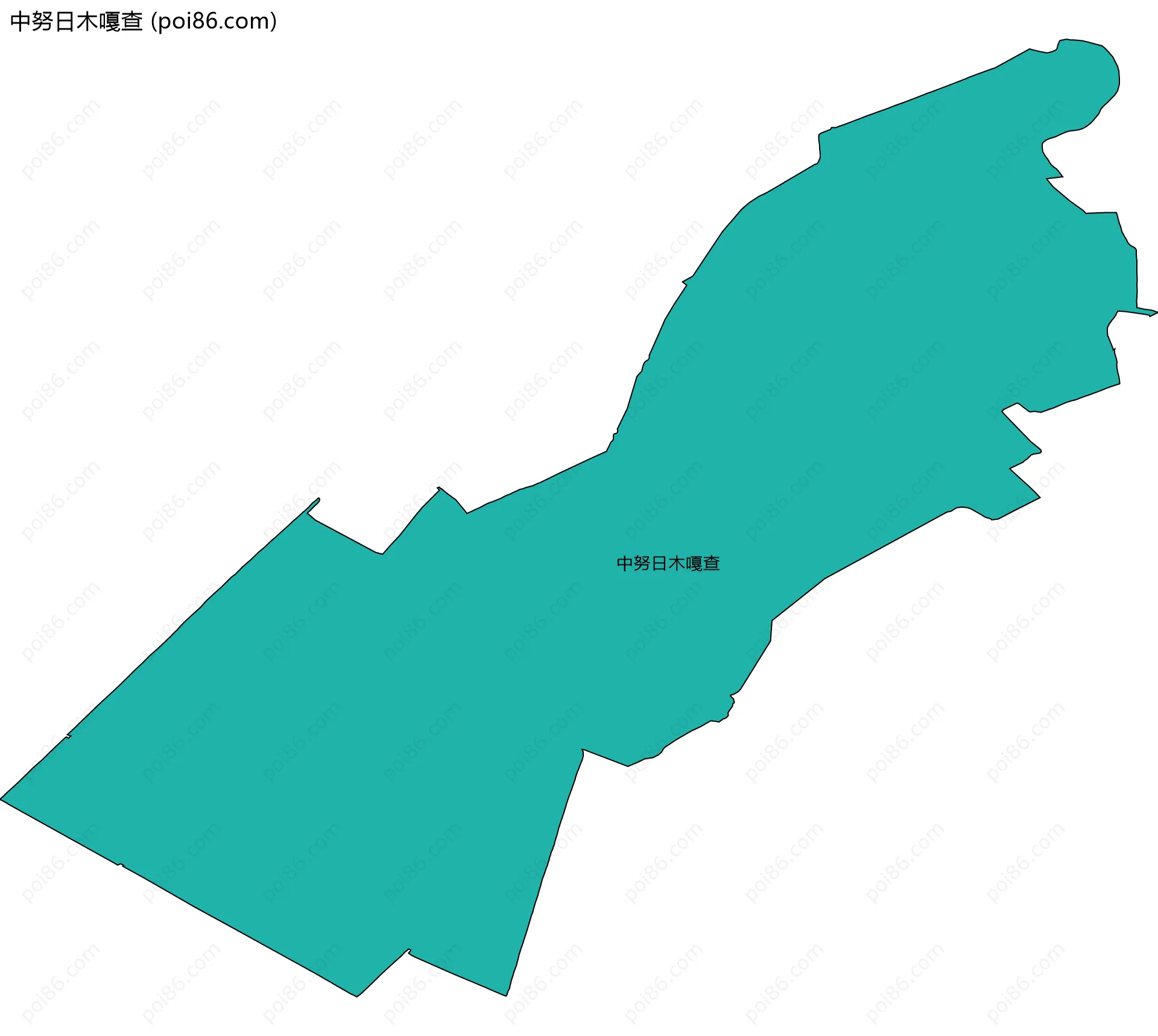 中努日木嘎查边界地图