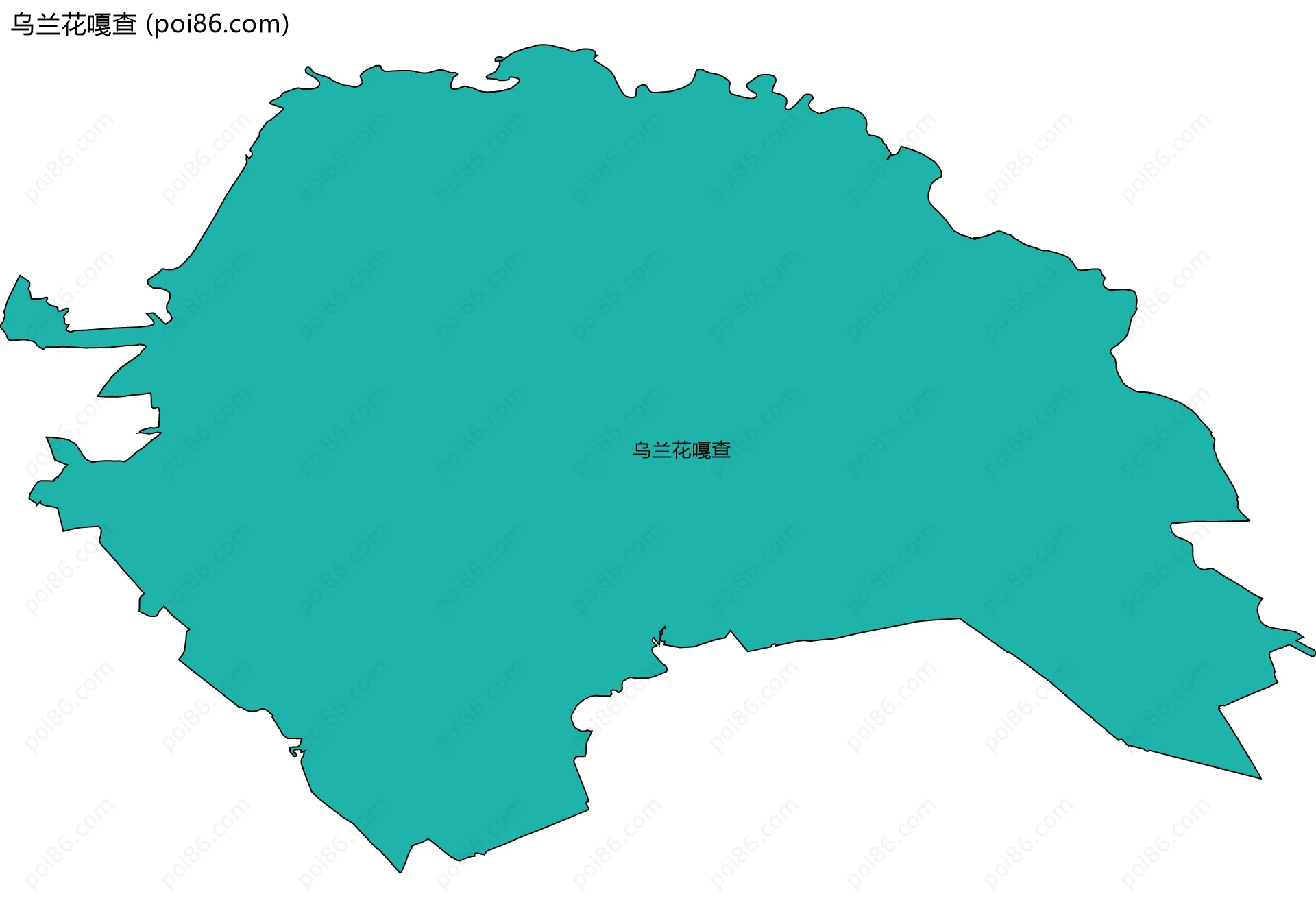 乌兰花嘎查边界地图