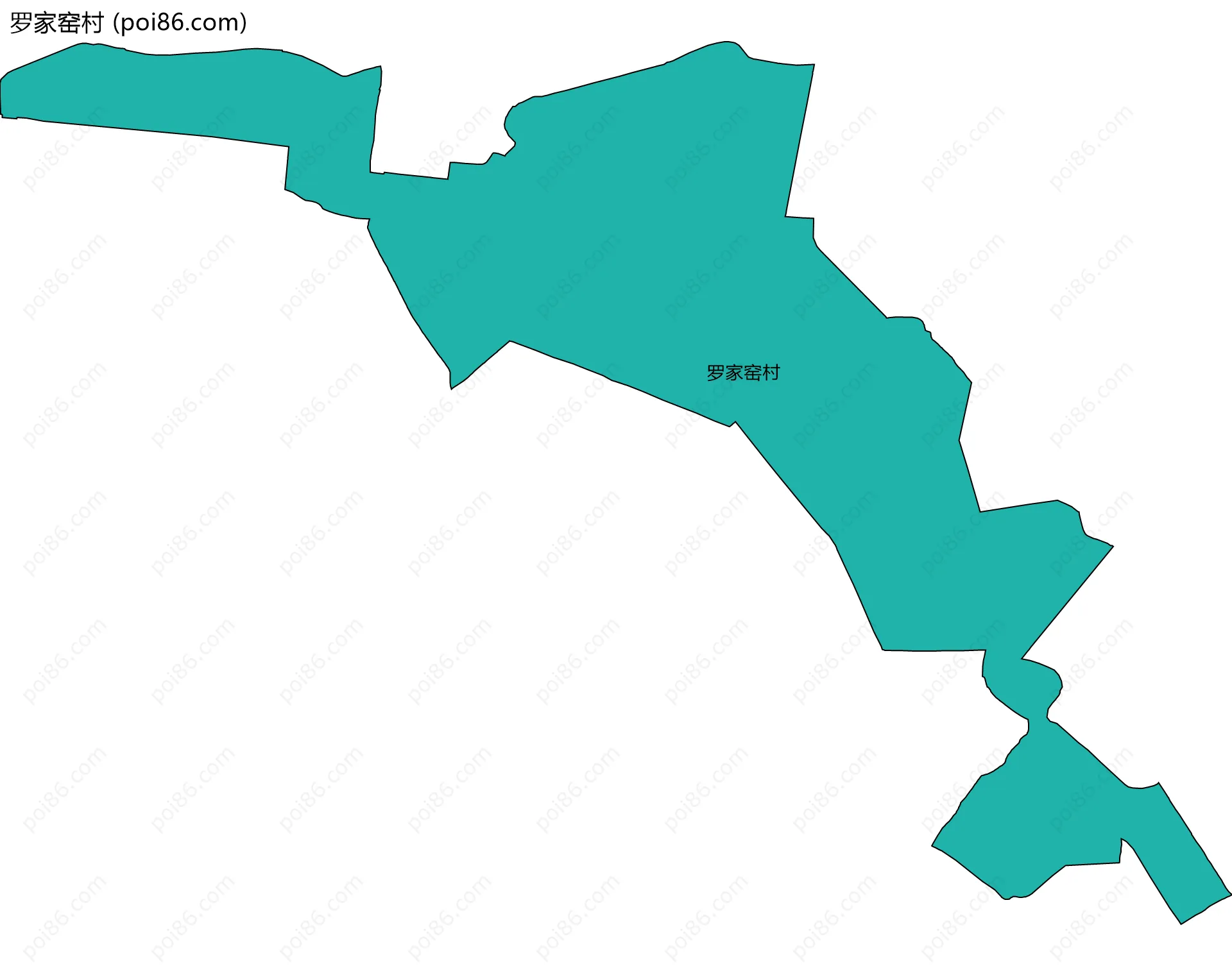 罗家窑村边界地图
