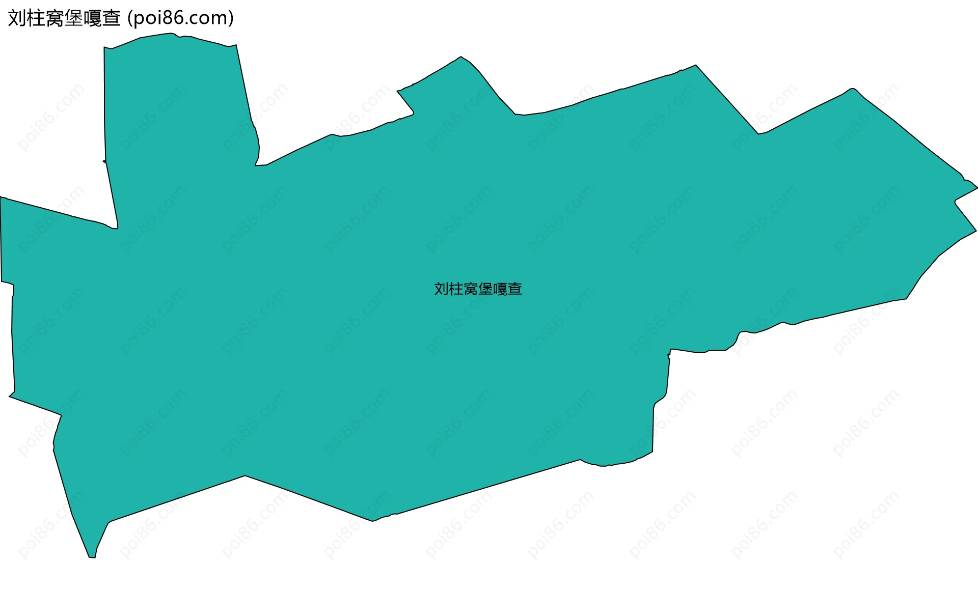 刘柱窝堡嘎查边界地图