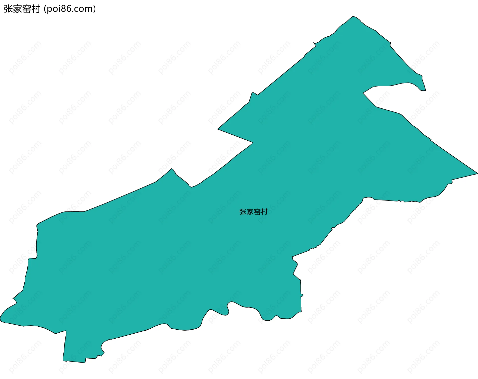 张家窑村边界地图