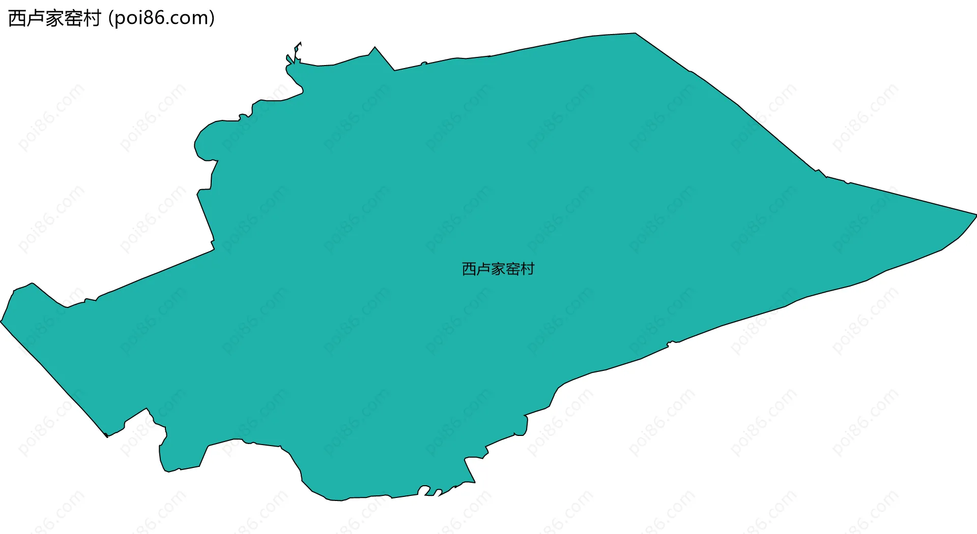 西卢家窑村边界地图
