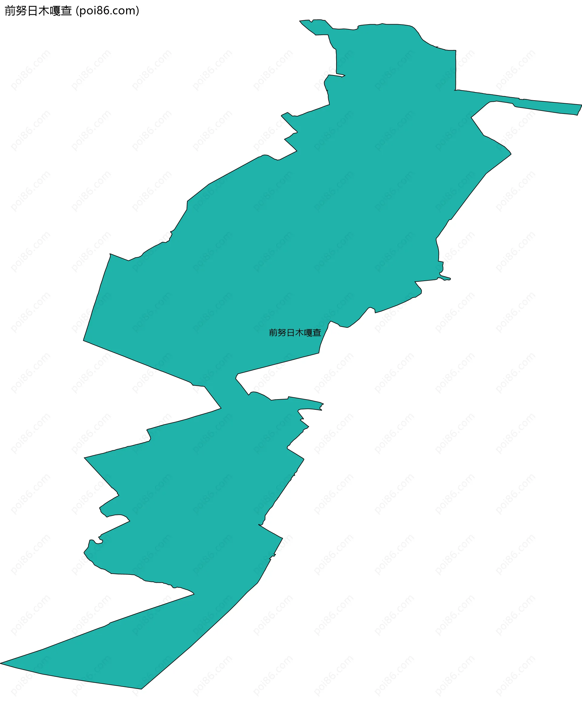 前努日木嘎查边界地图