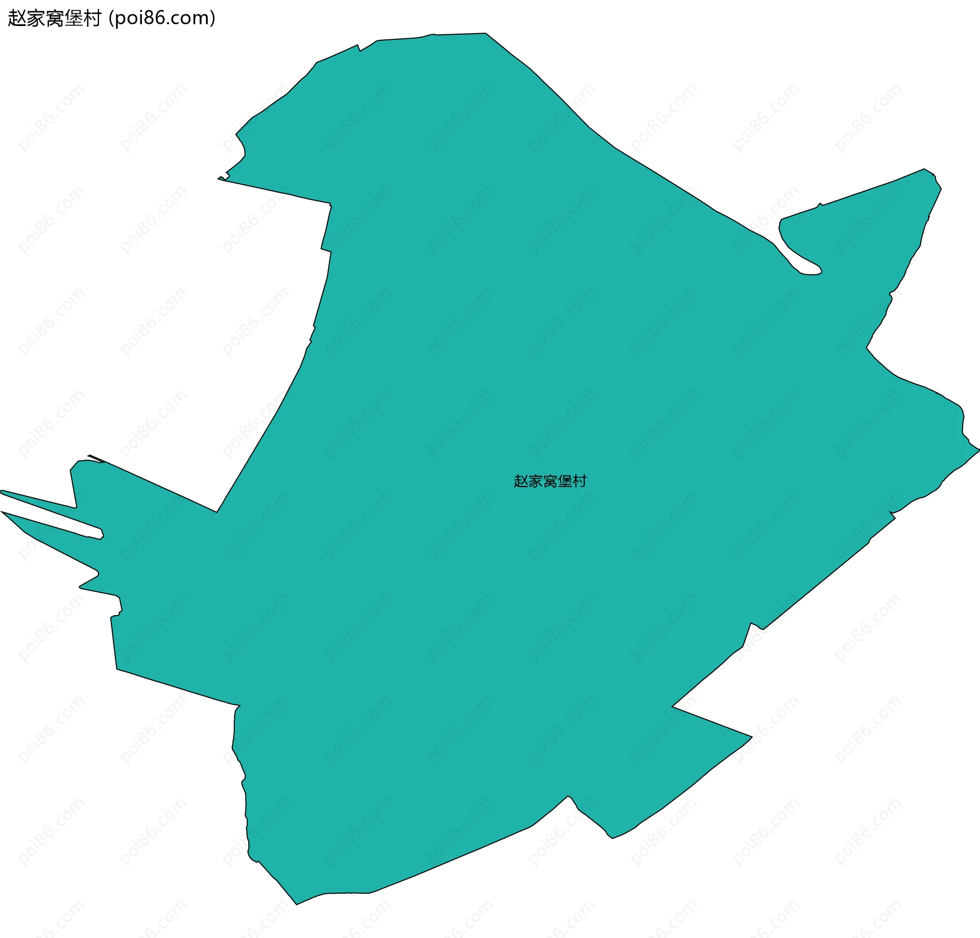 赵家窝堡村边界地图